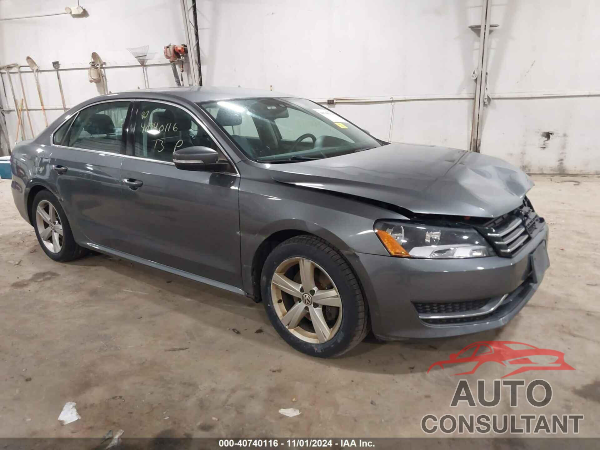 VOLKSWAGEN PASSAT 2013 - 1VWBP7A36DC090729