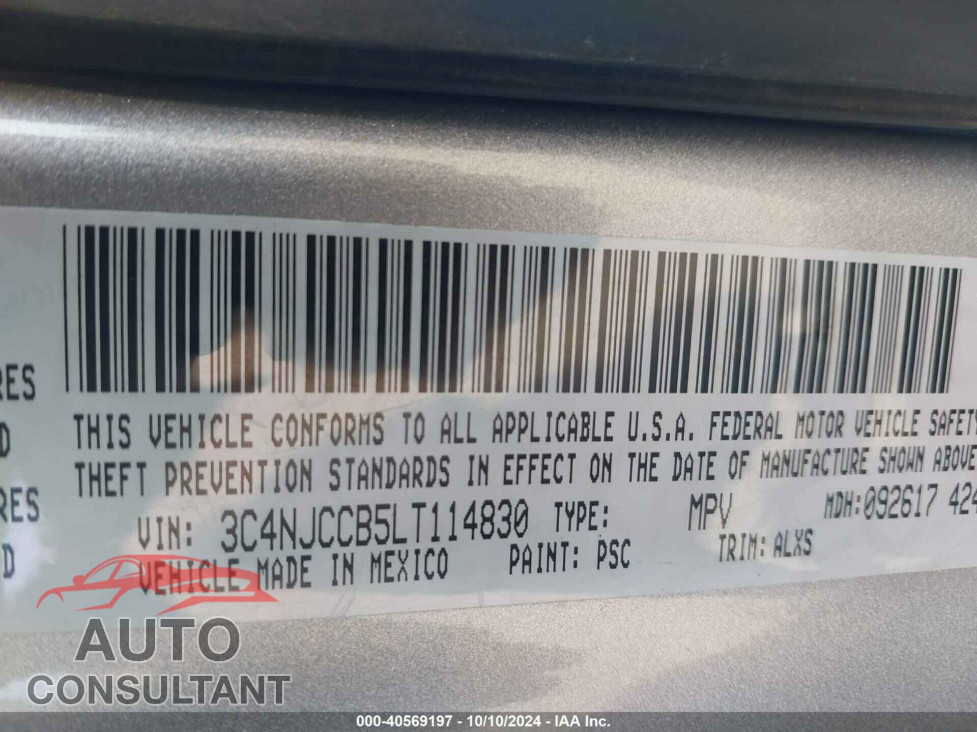 JEEP COMPASS 2020 - 3C4NJCCB5LT114830