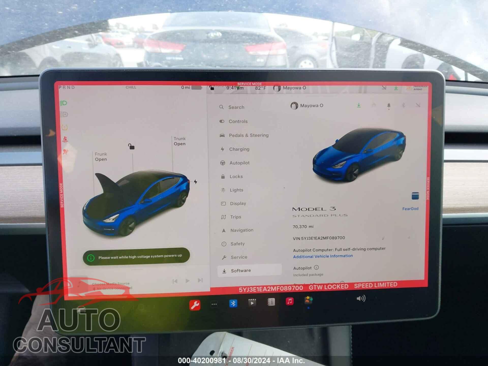 TESLA MODEL 3 2021 - 5YJ3E1EA2MF089700