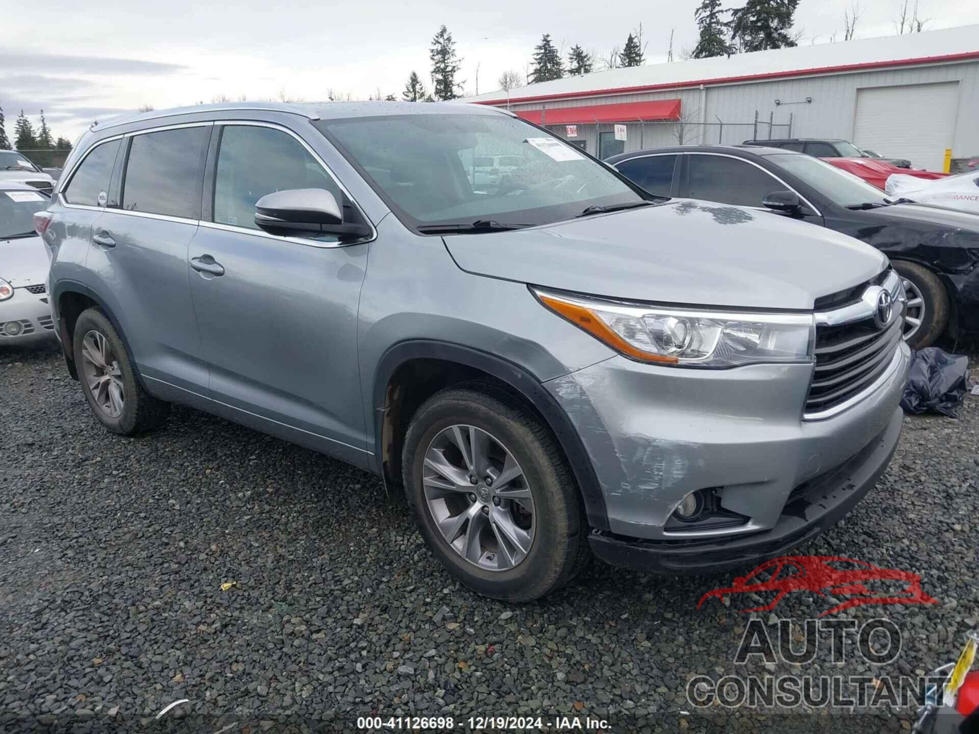 TOYOTA HIGHLANDER 2015 - 5TDJKRFH7FS097266