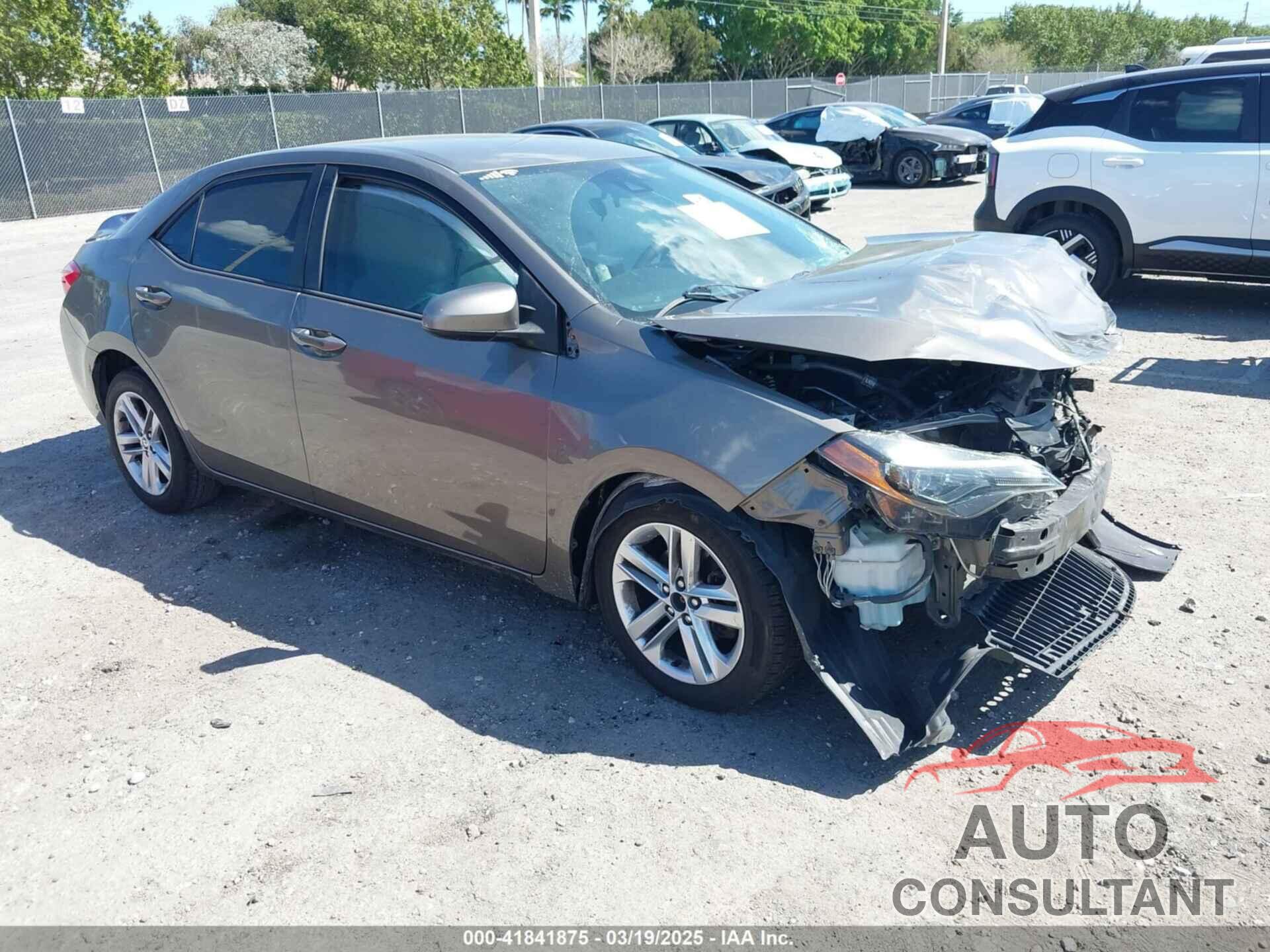 TOYOTA COROLLA 2019 - 2T1BURHE0KC204159
