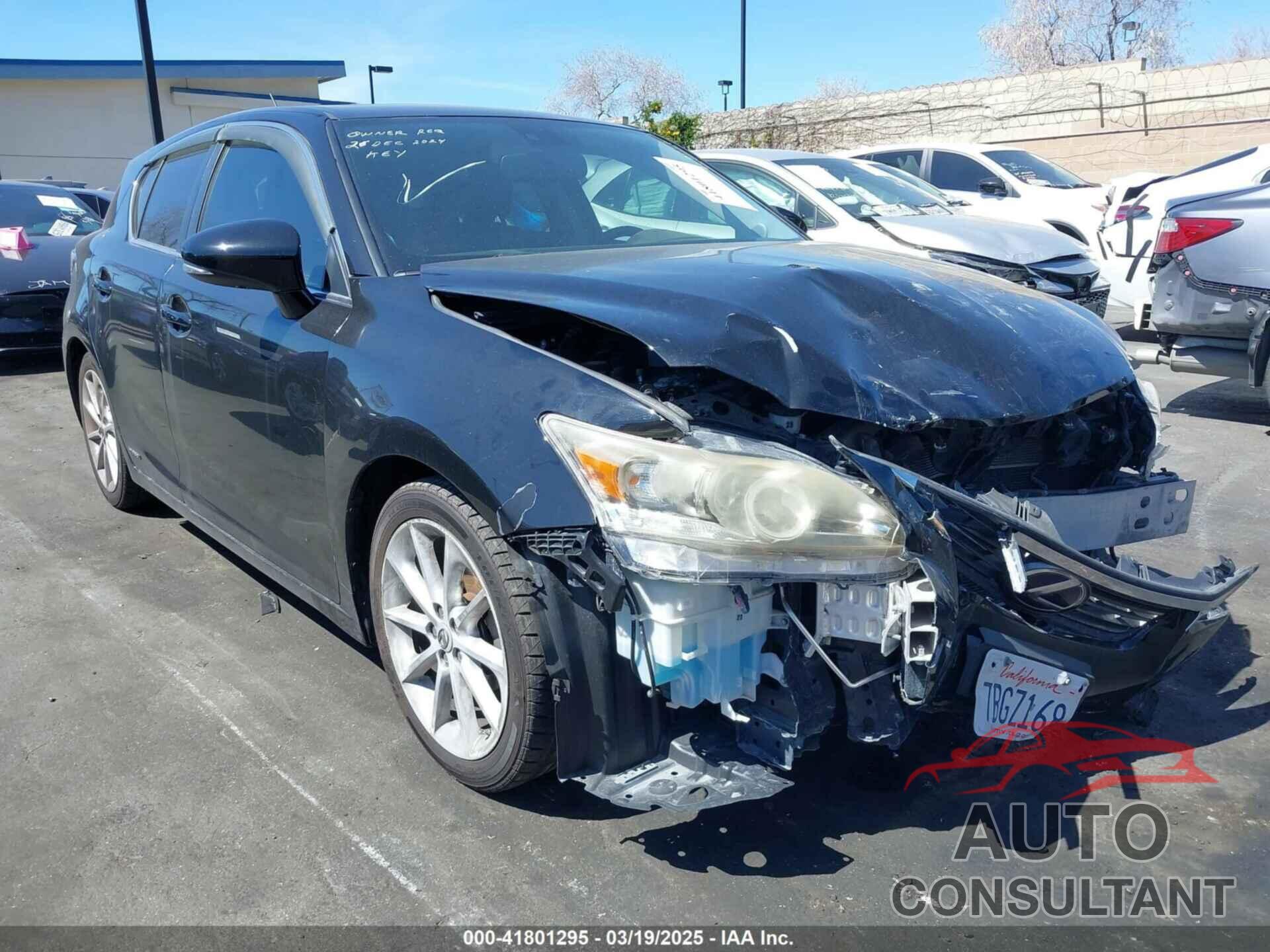 LEXUS CT 200H 2013 - JTHKD5BH9D2153367