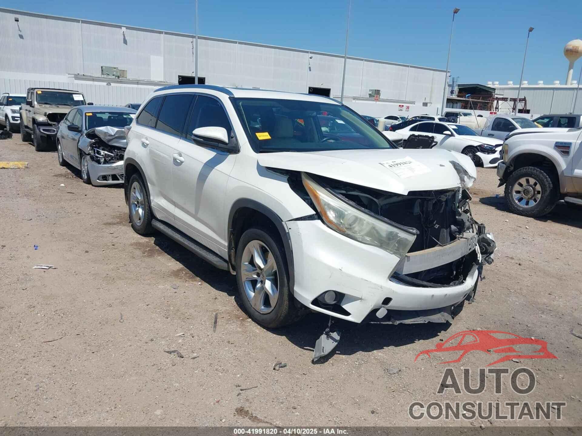 TOYOTA HIGHLANDER 2014 - 5TDYKRFH1ES020048