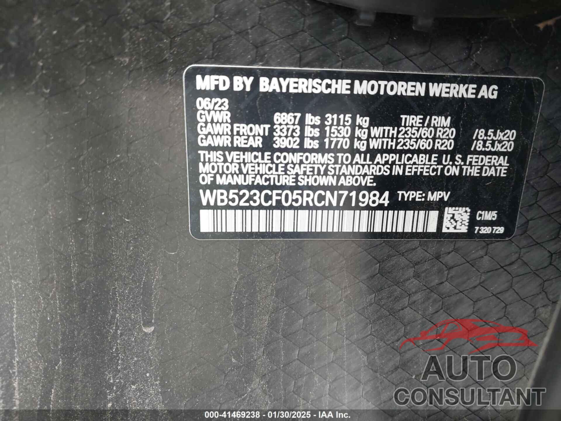 BMW IX 2024 - WB523CF05RCN71984