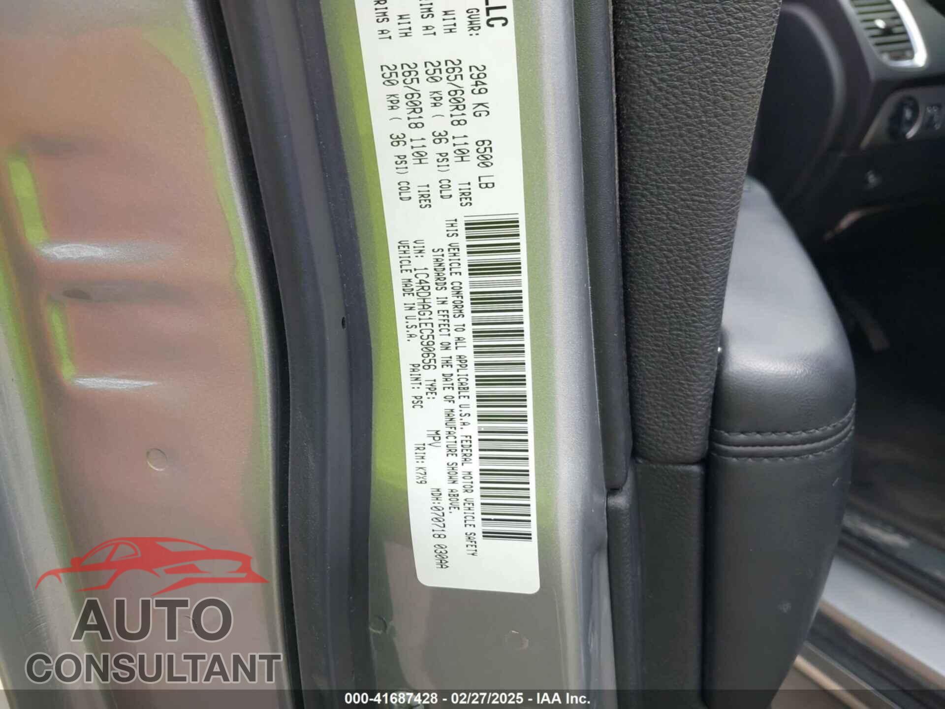 DODGE DURANGO 2014 - 1C4RDHAG1EC590656