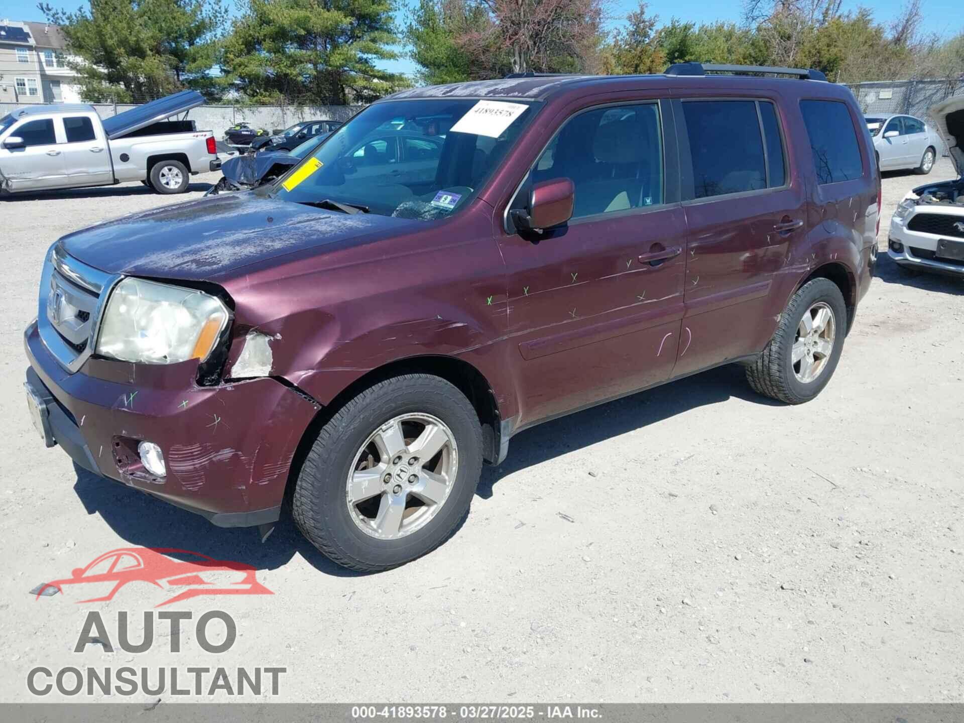 HONDA PILOT 2011 - 5FNYF4H45BB063910