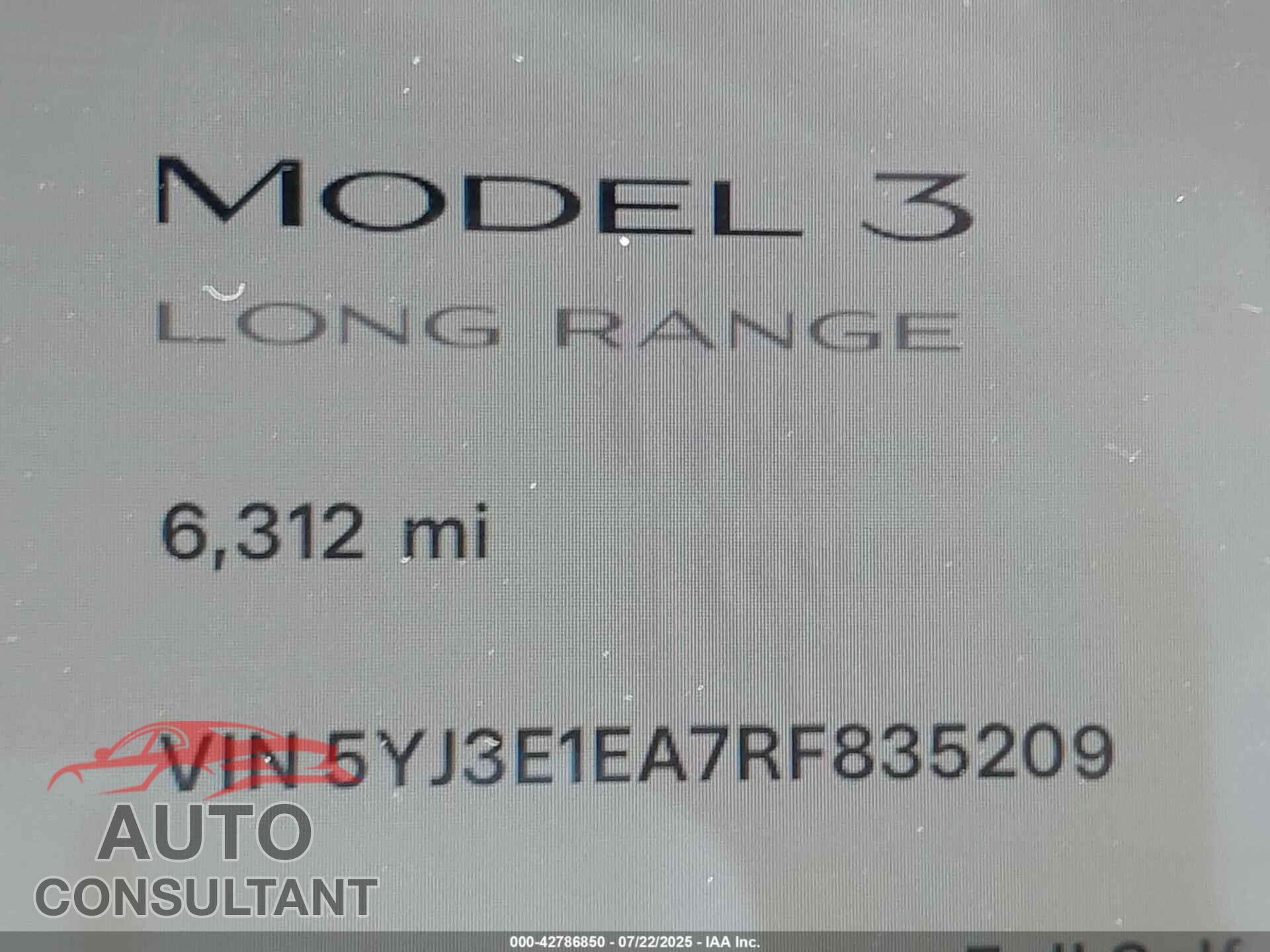 TESLA MODEL 3 2024 - 5YJ3E1EA7RF835209