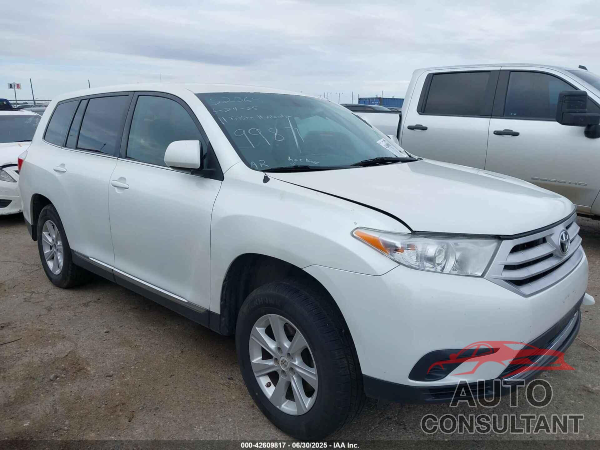 TOYOTA HIGHLANDER 2011 - 5TDZA3EH1BS009987