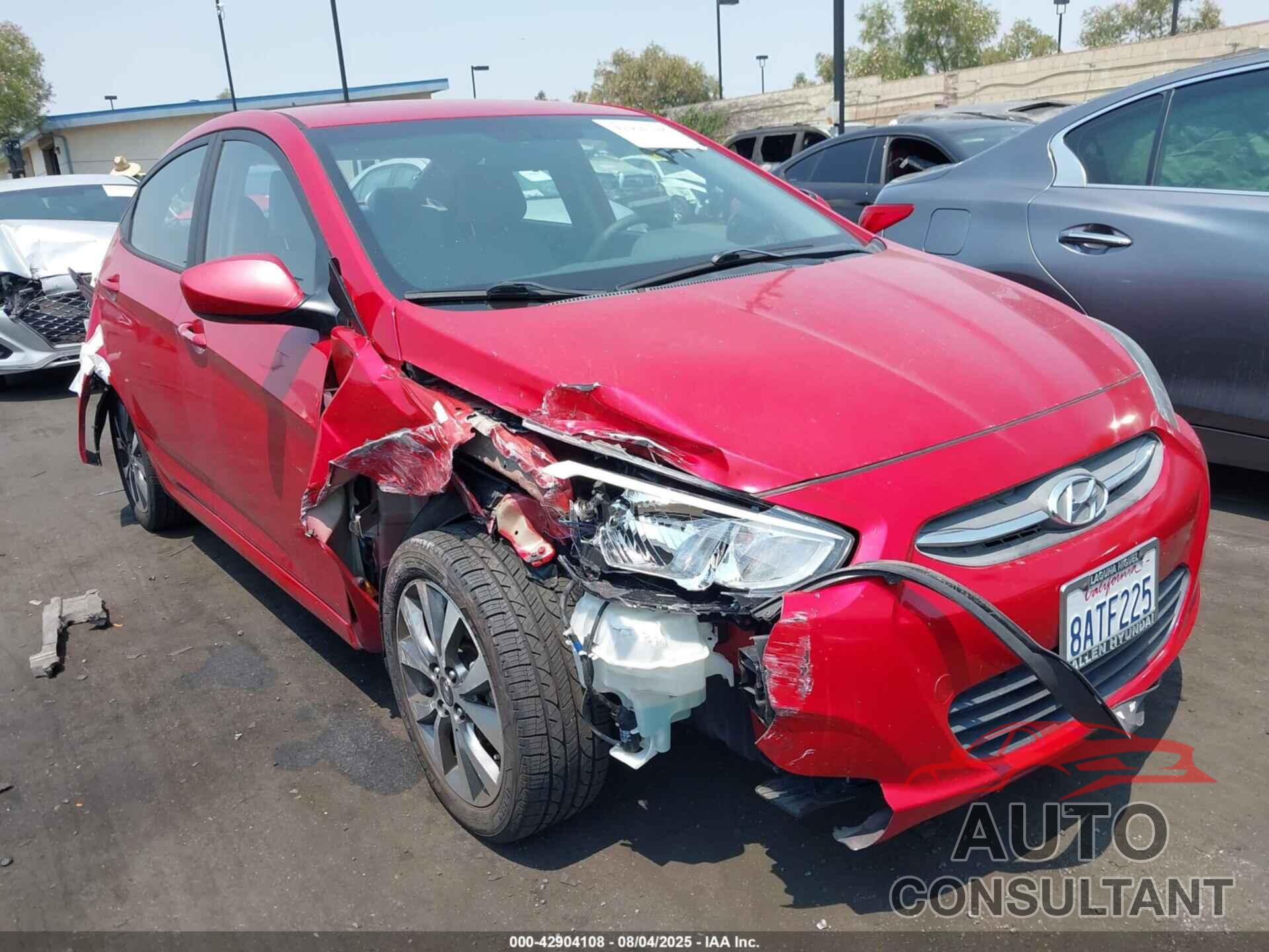 HYUNDAI ACCENT 2017 - KMHCT4AE5HU284098