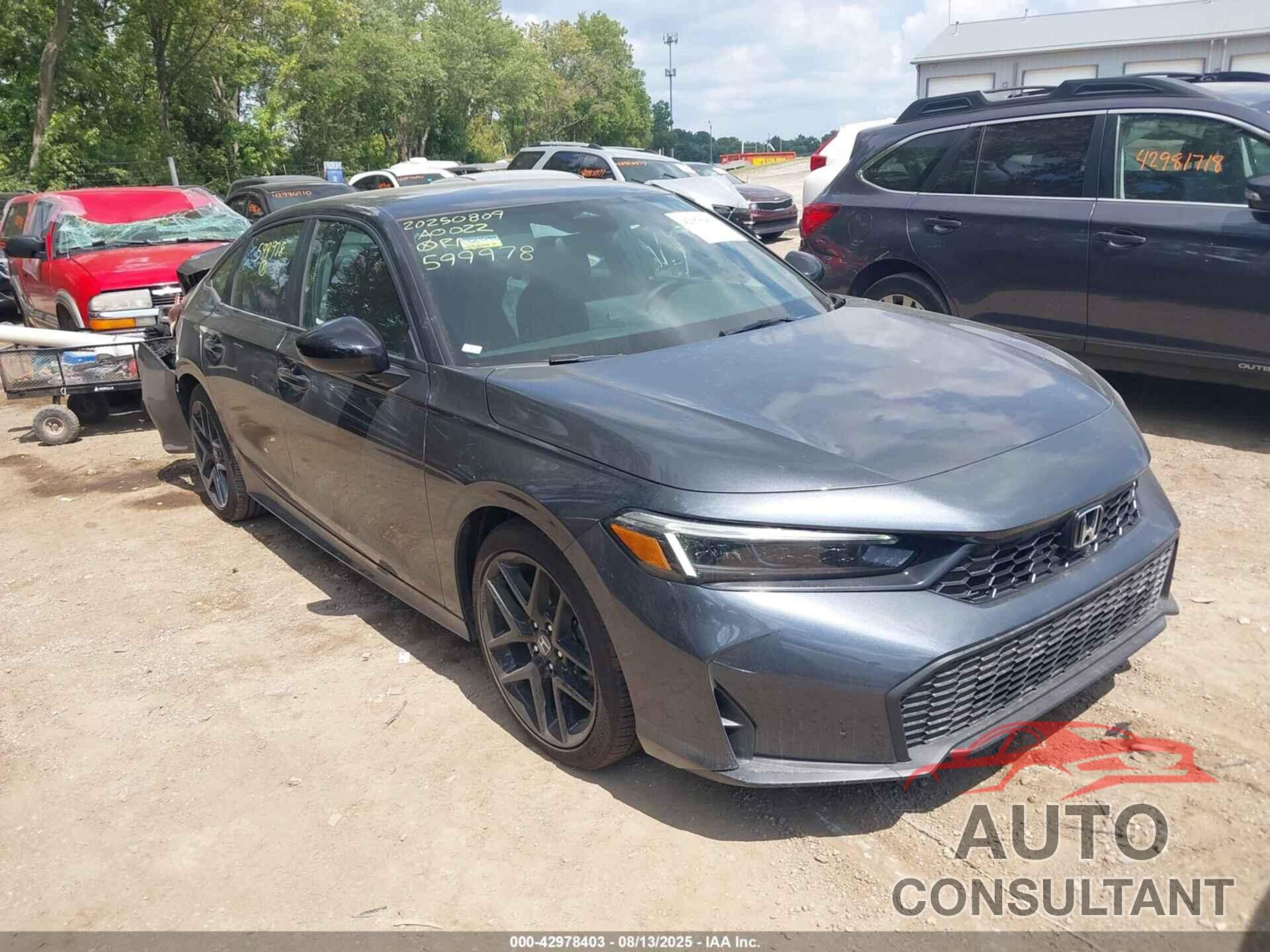 HONDA CIVIC 2025 - 2HGFE2F54SH599978