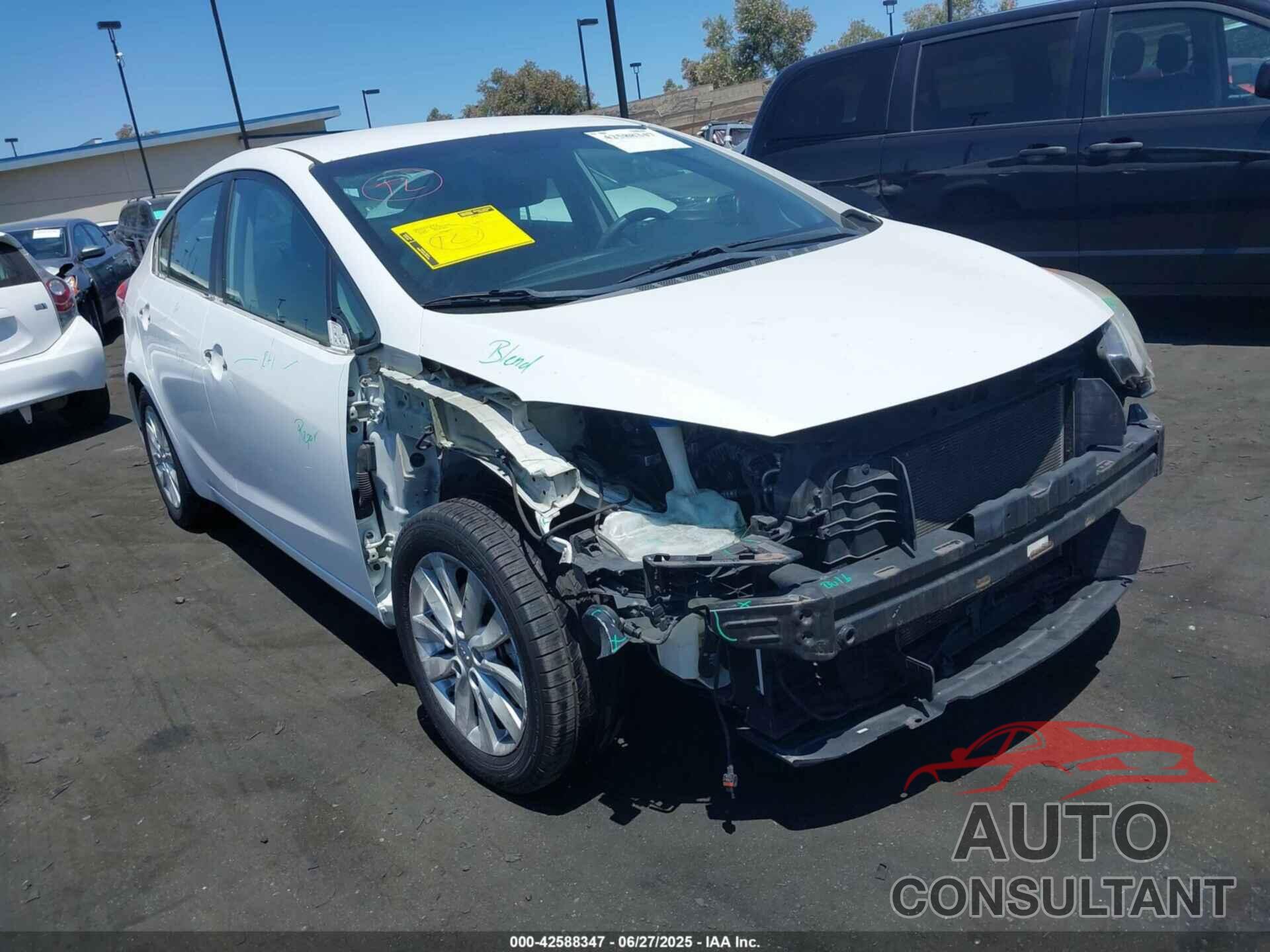 KIA FORTE 2016 - KNAFX4A64G5449935
