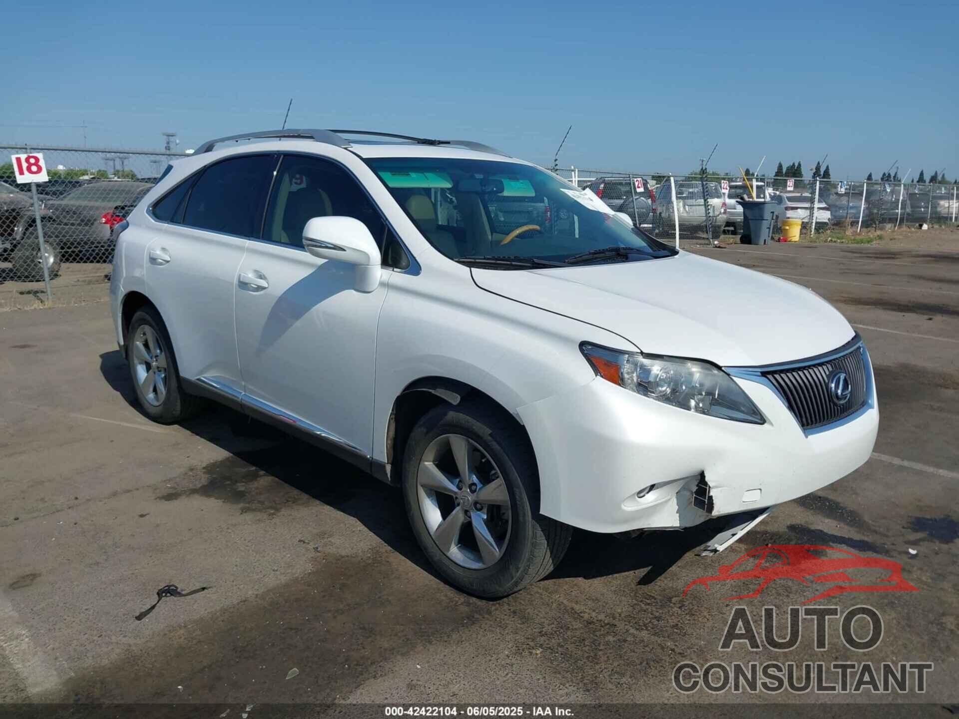 LEXUS RX 350 2012 - 2T2ZK1BA8CC068999