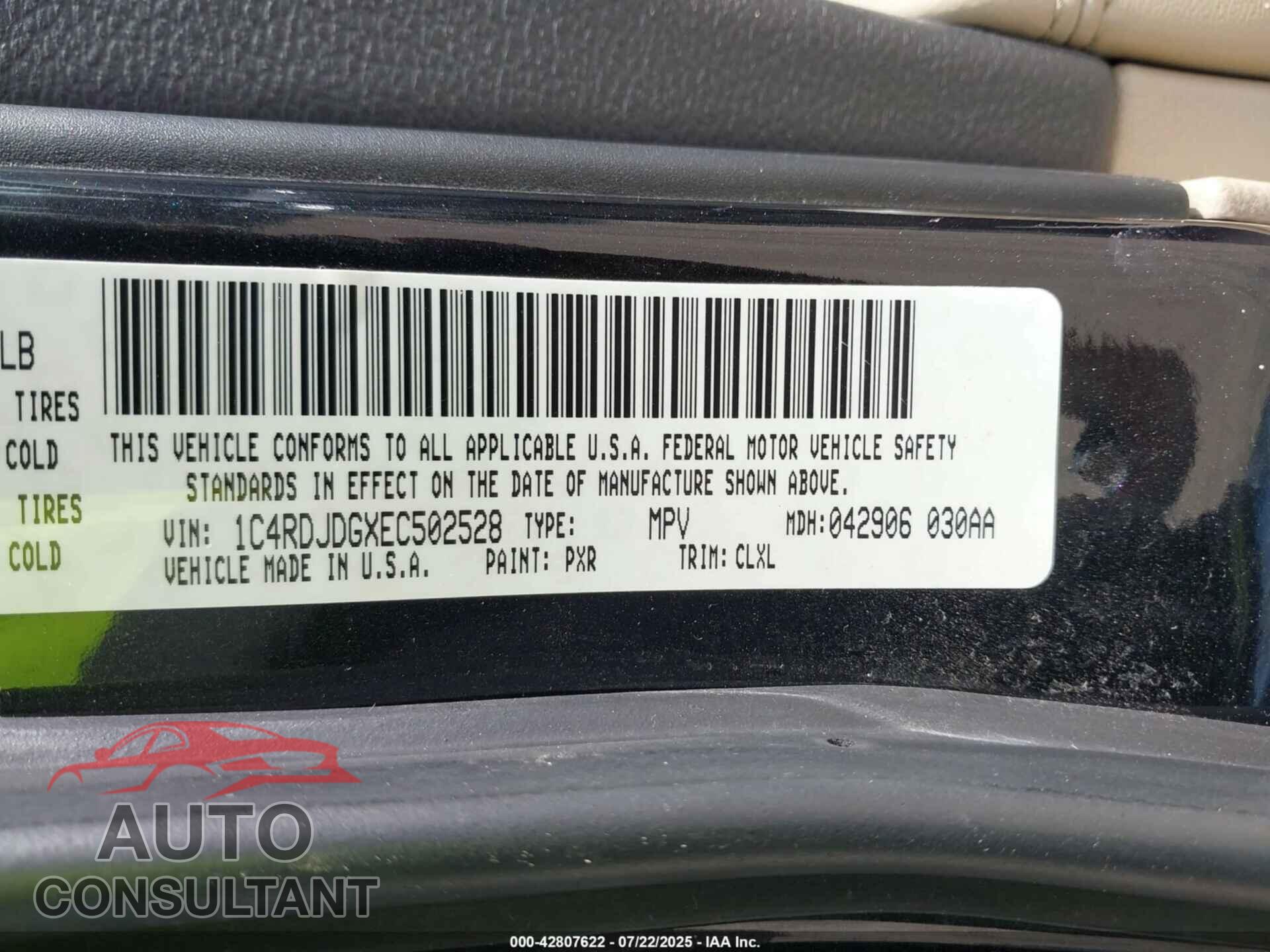 DODGE DURANGO 2014 - 1C4RDJDGXEC502528