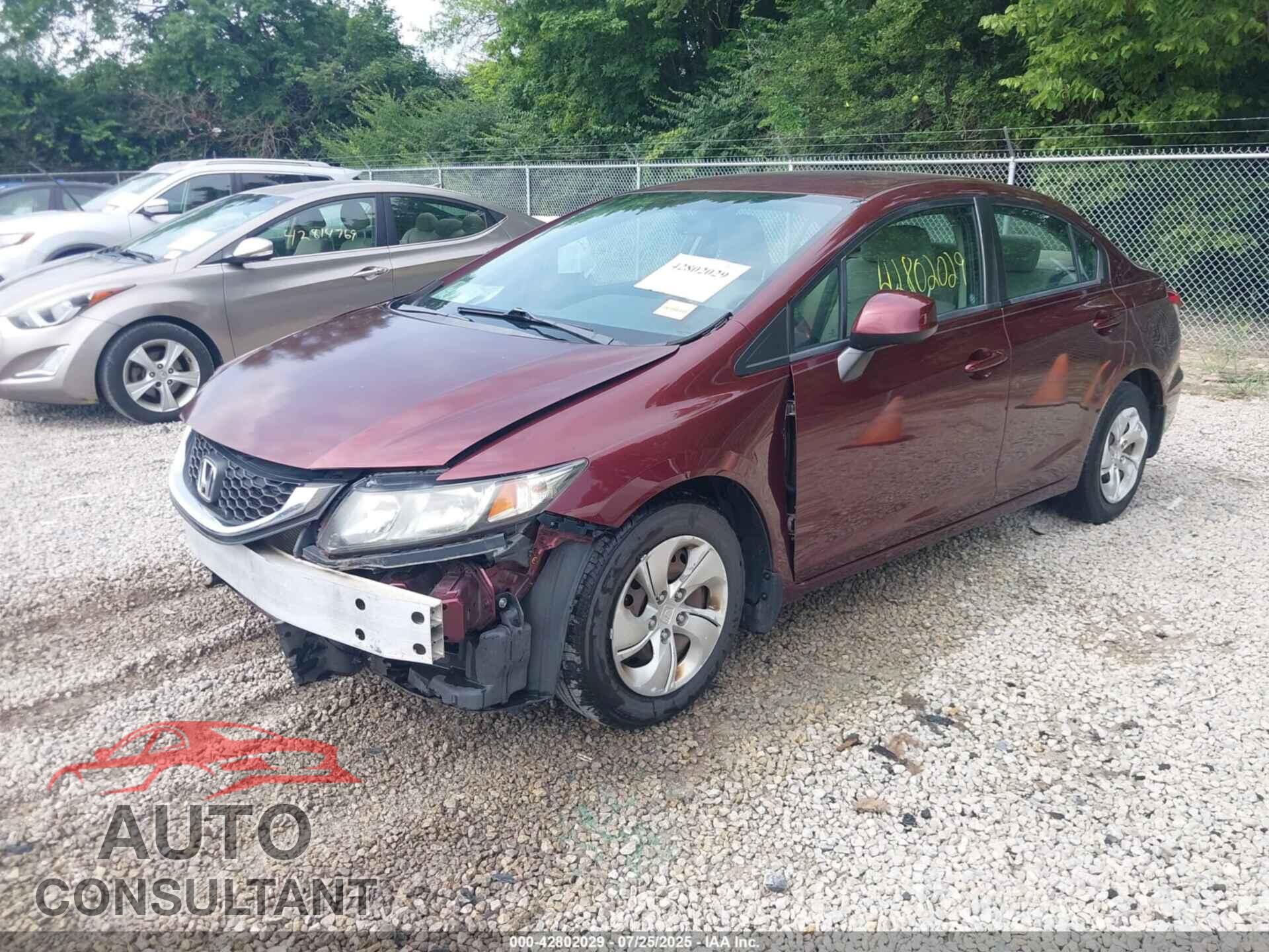 HONDA CIVIC 2013 - 19XFB2F56DE019006