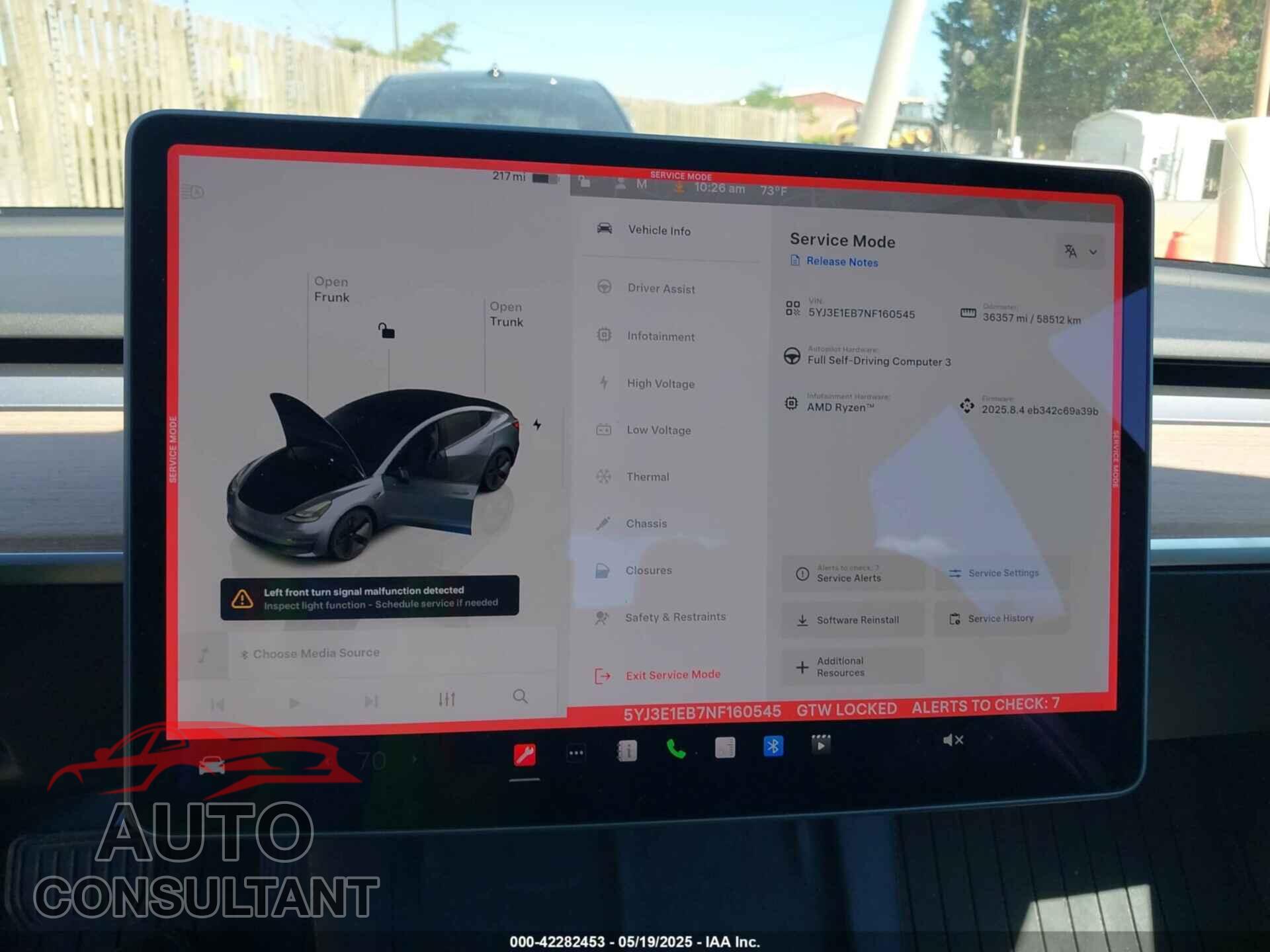TESLA MODEL 3 2022 - 5YJ3E1EB7NF160545