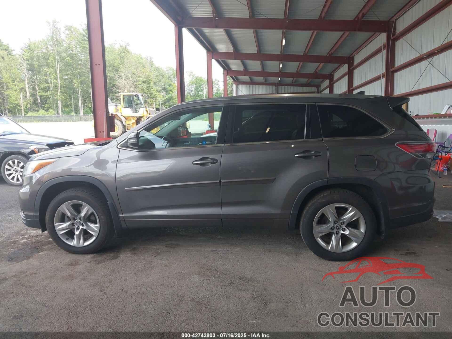 TOYOTA HIGHLANDER 2016 - 5TDDKRFH1GS355442