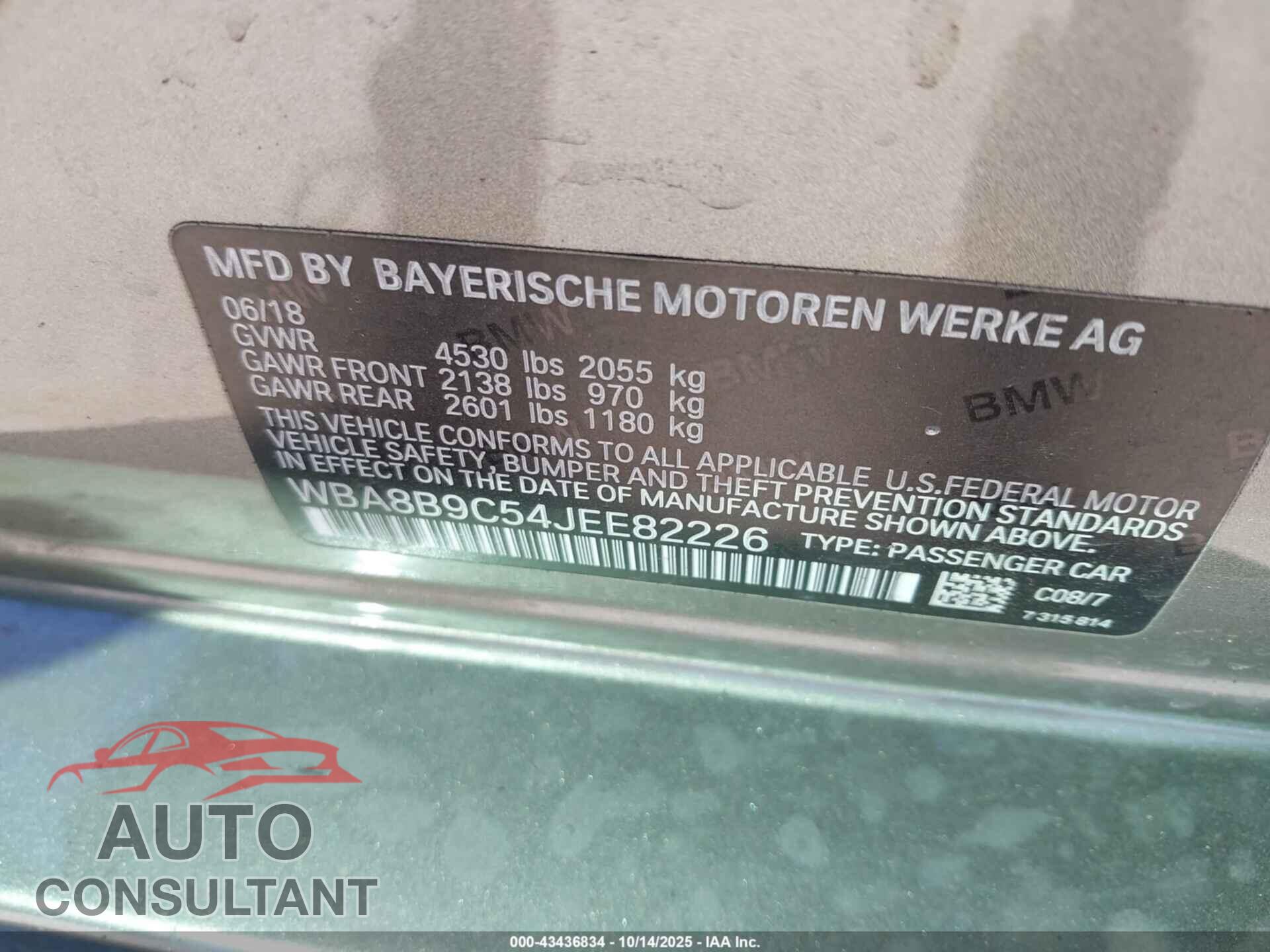 BMW 330I 2018 - WBA8B9C54JEE82226