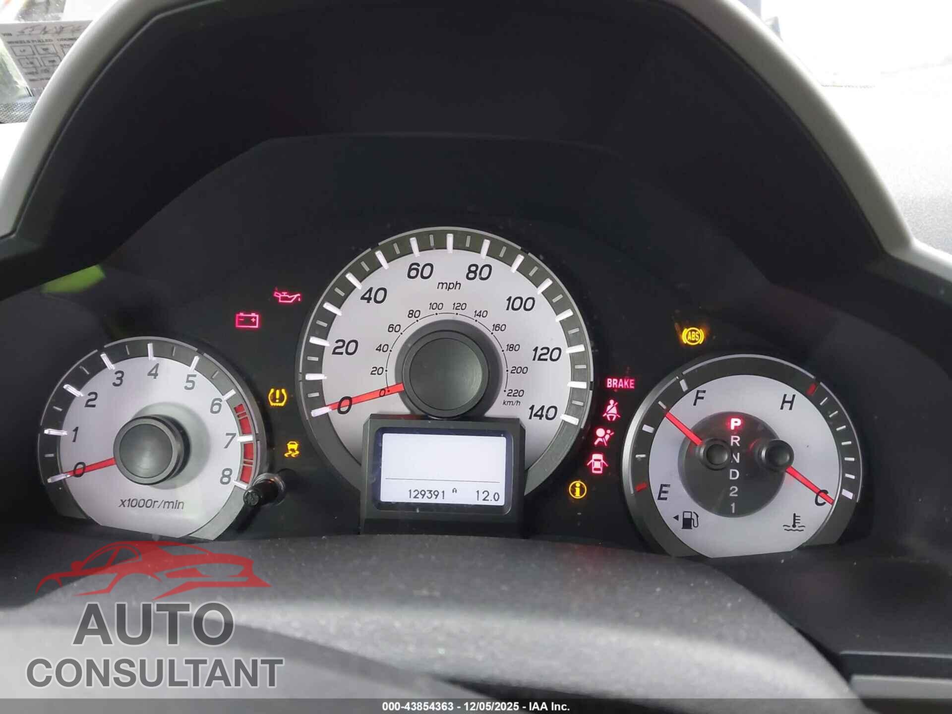 HONDA PILOT 2012 - 5FNYF4H93CB039392