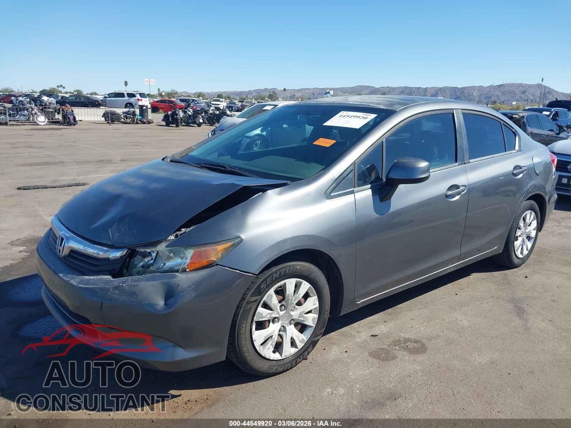 HONDA CIVIC 2012 - 19XFB2F51CE009840