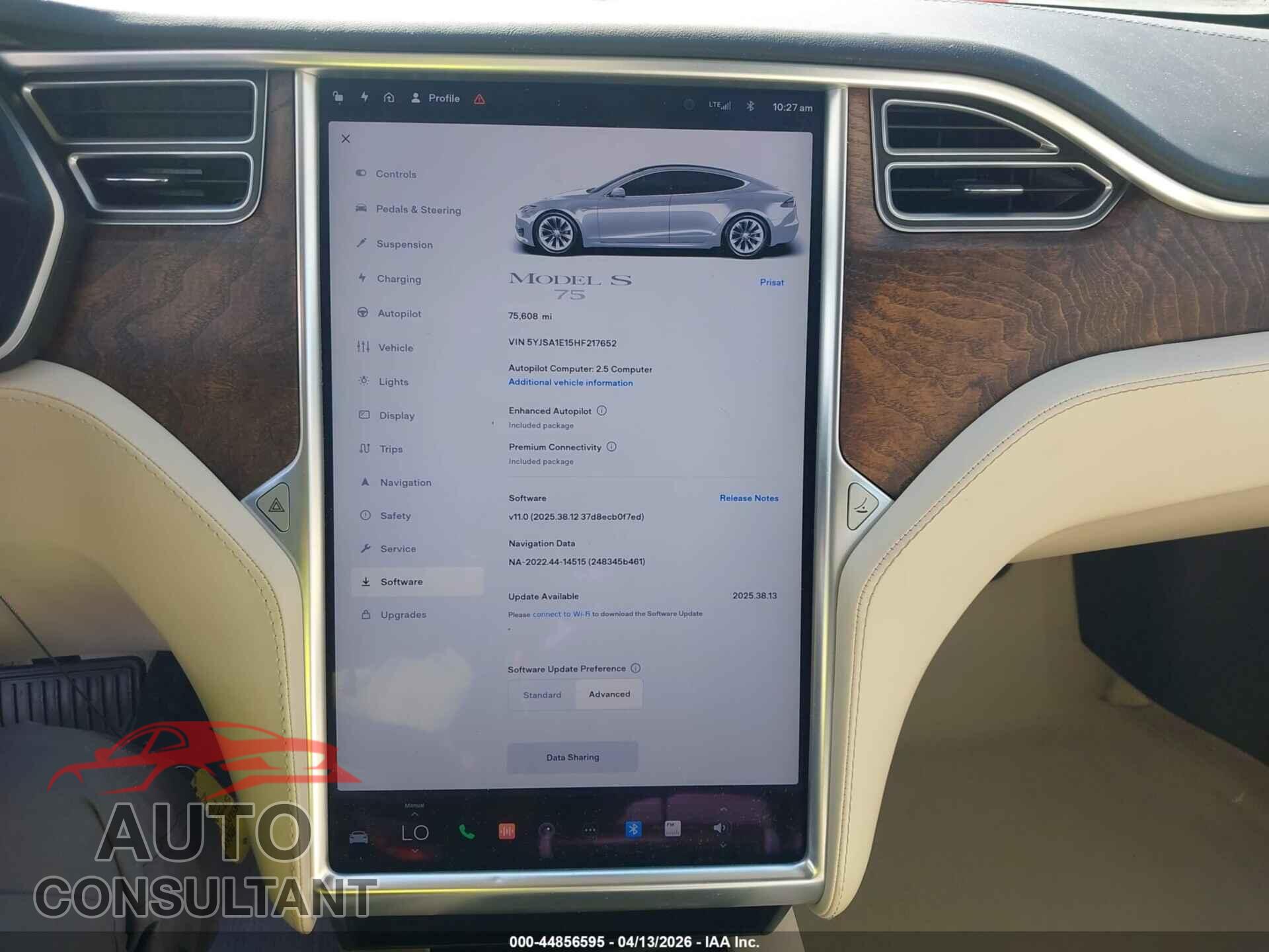 TESLA MODEL S 2017 - 5YJSA1E15HF217652