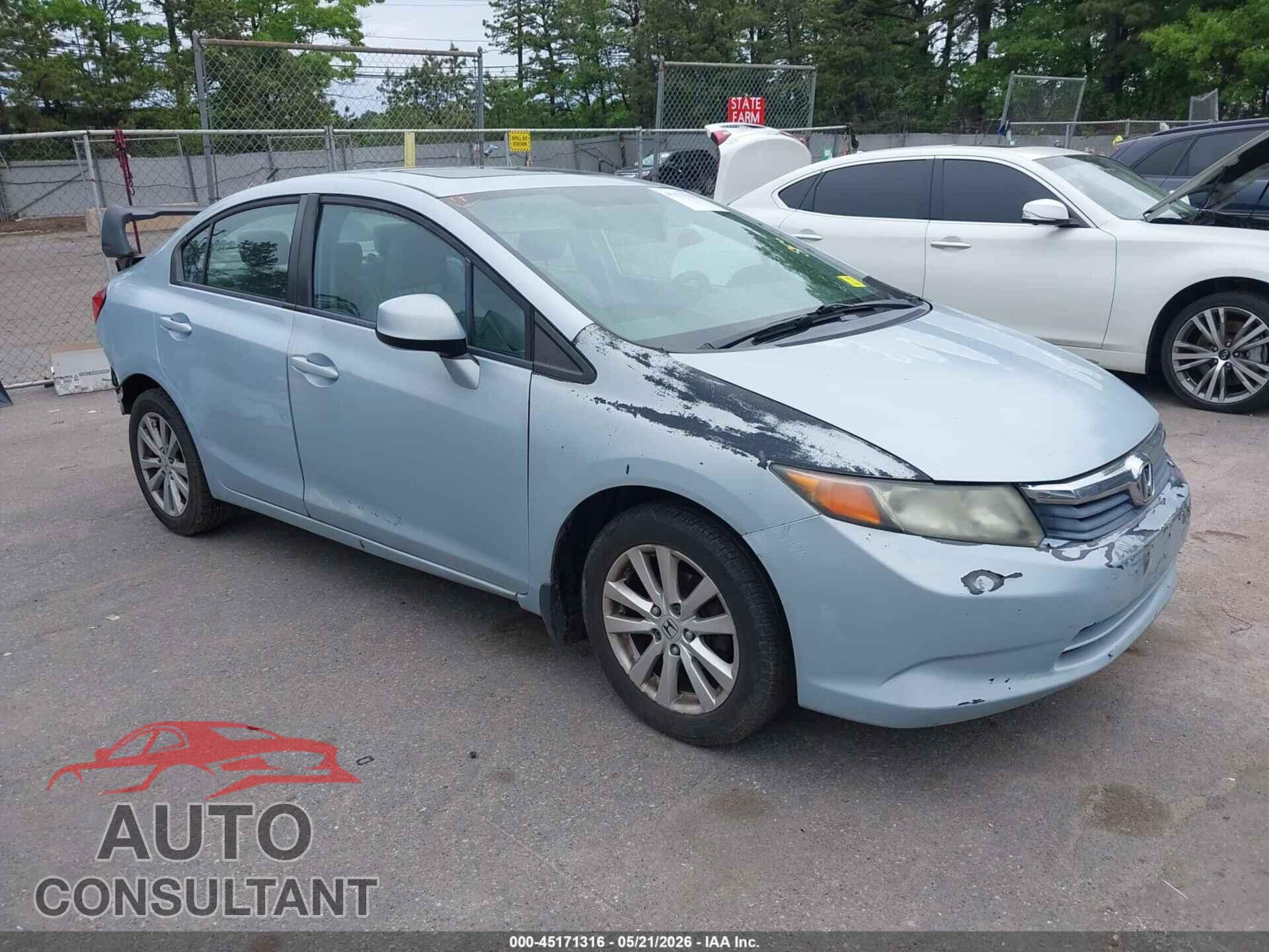 HONDA CIVIC 2012 - 19XFB2F93CE019224