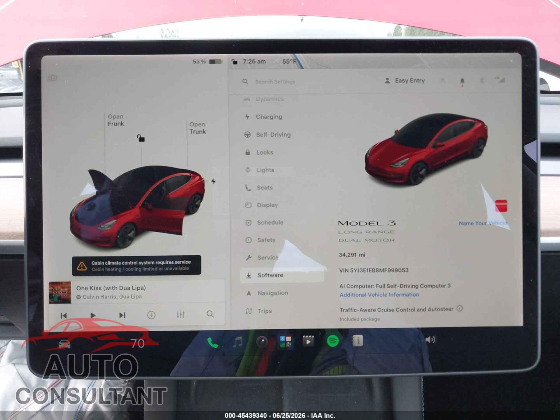 TESLA MODEL 3 2021 - 5YJ3E1EB8MF999053