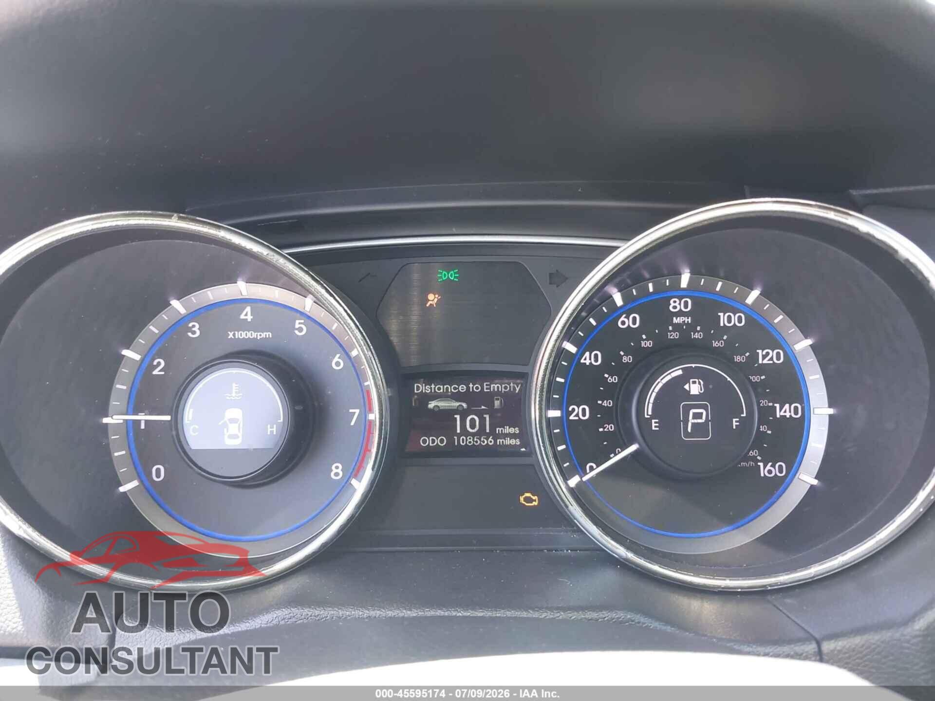 HYUNDAI SONATA 2012 - 5NPEC4AB2CH426817