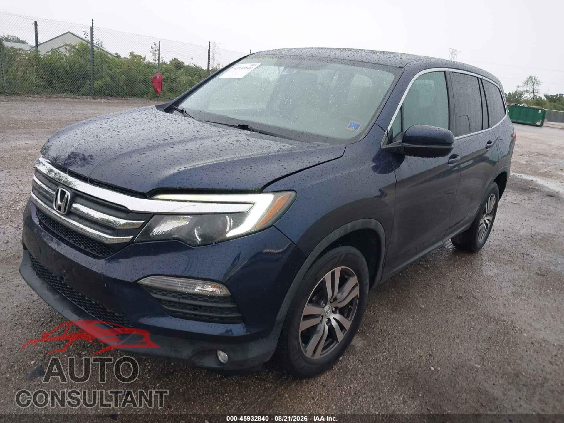 HONDA PILOT 2017 - 5FNYF6H74HB012008
