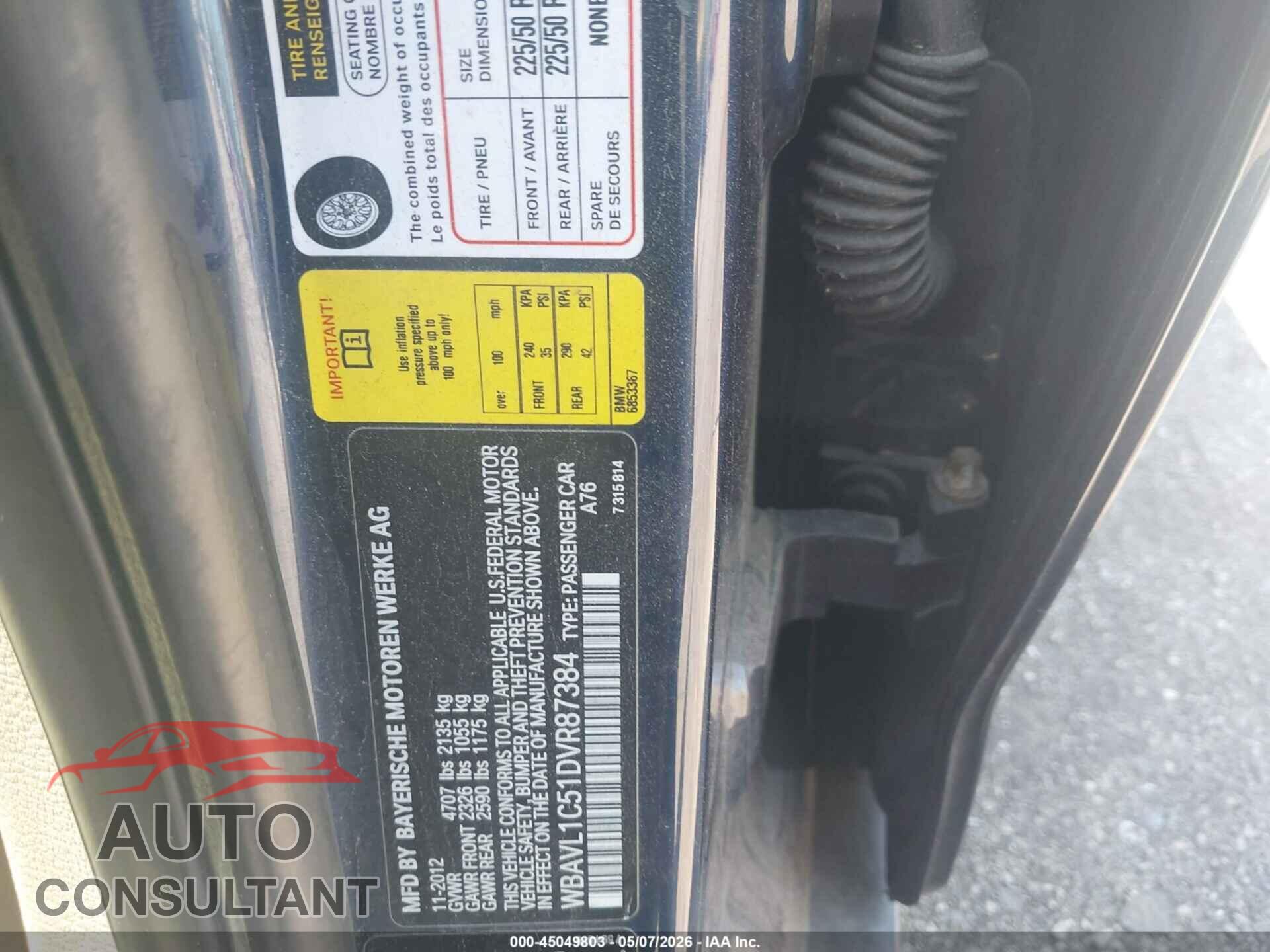 BMW X1 2013 - WBAVL1C51DVR87384