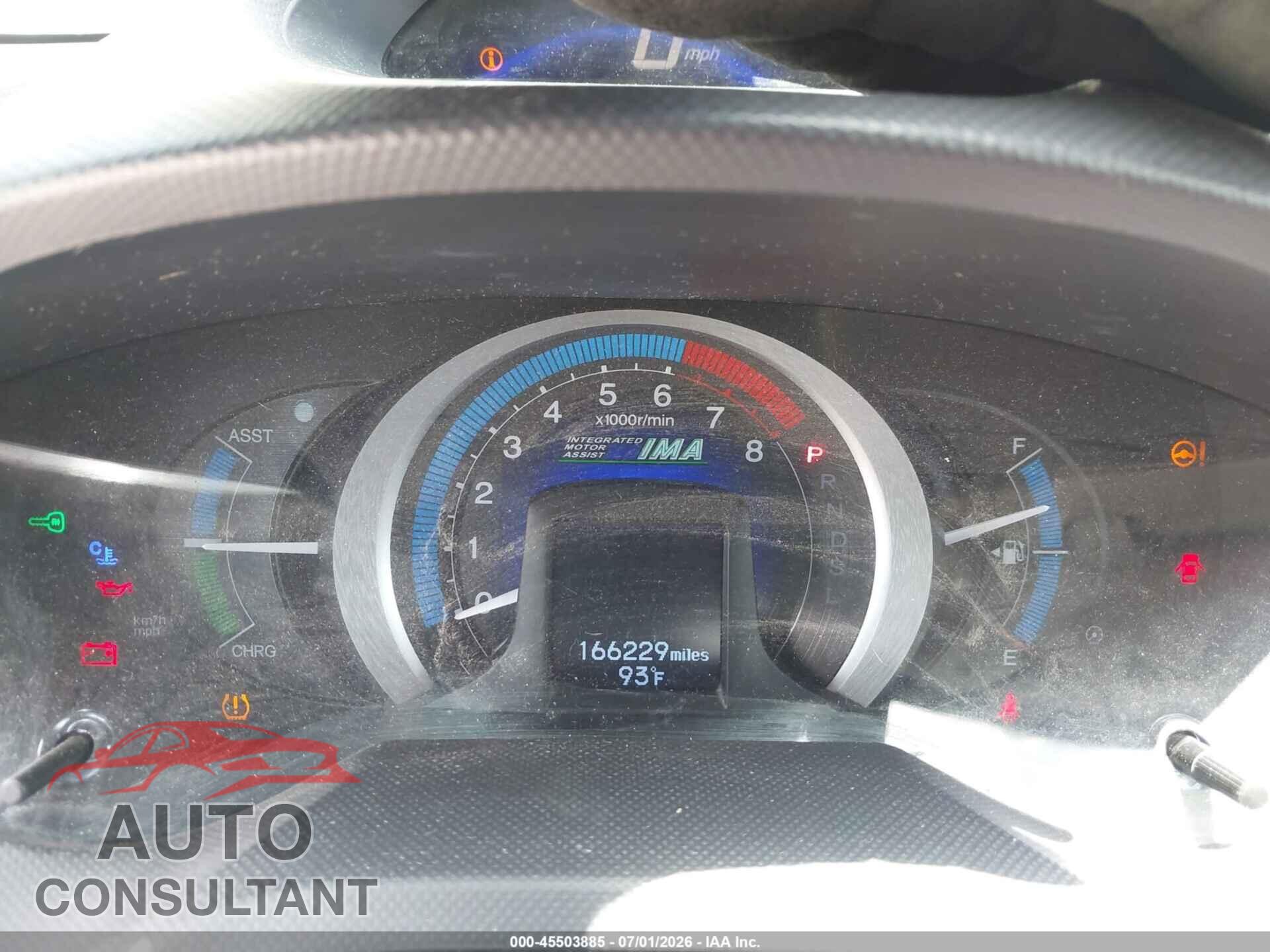 HONDA INSIGHT 2010 - JHMZE2H56AS024313