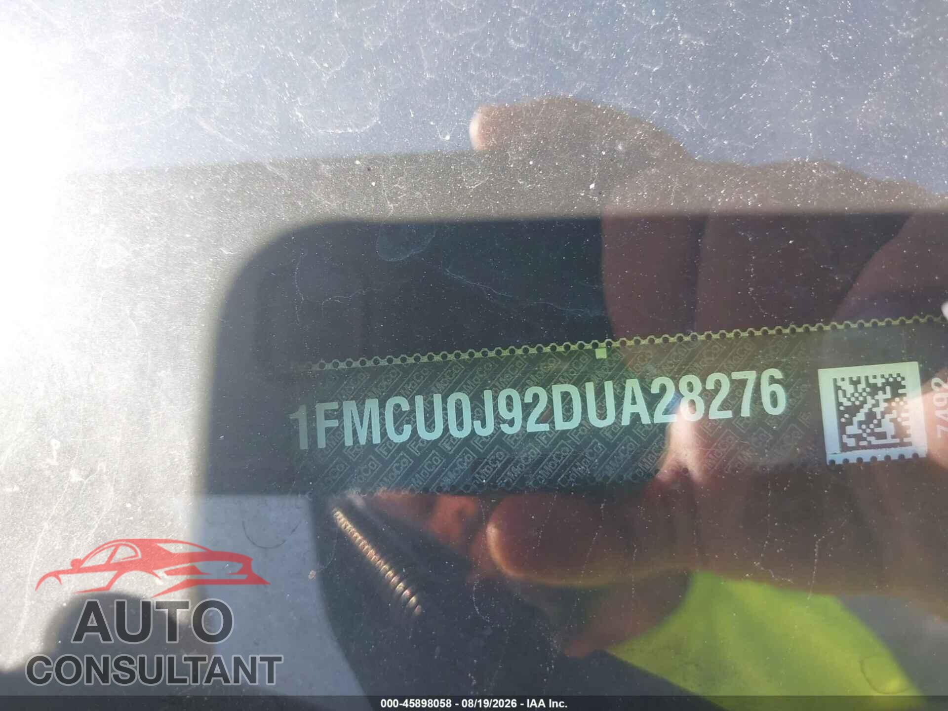 FORD ESCAPE 2013 - 1FMCU0J92DUA28276