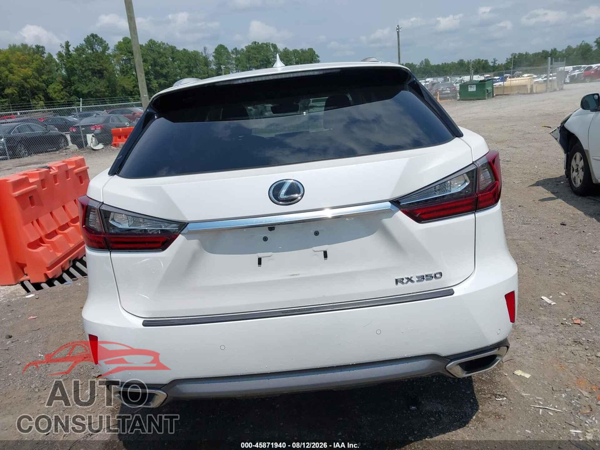 LEXUS RX 350 2019 - 2T2BZMCA8KC204589