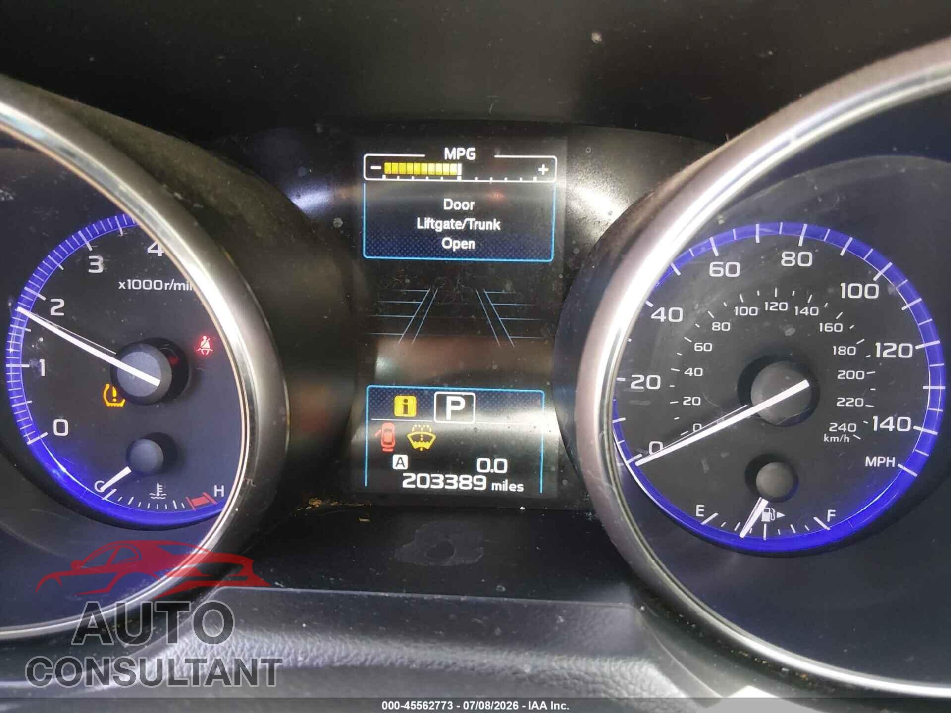 SUBARU OUTBACK 2015 - 4S4BSAFC6F3293836