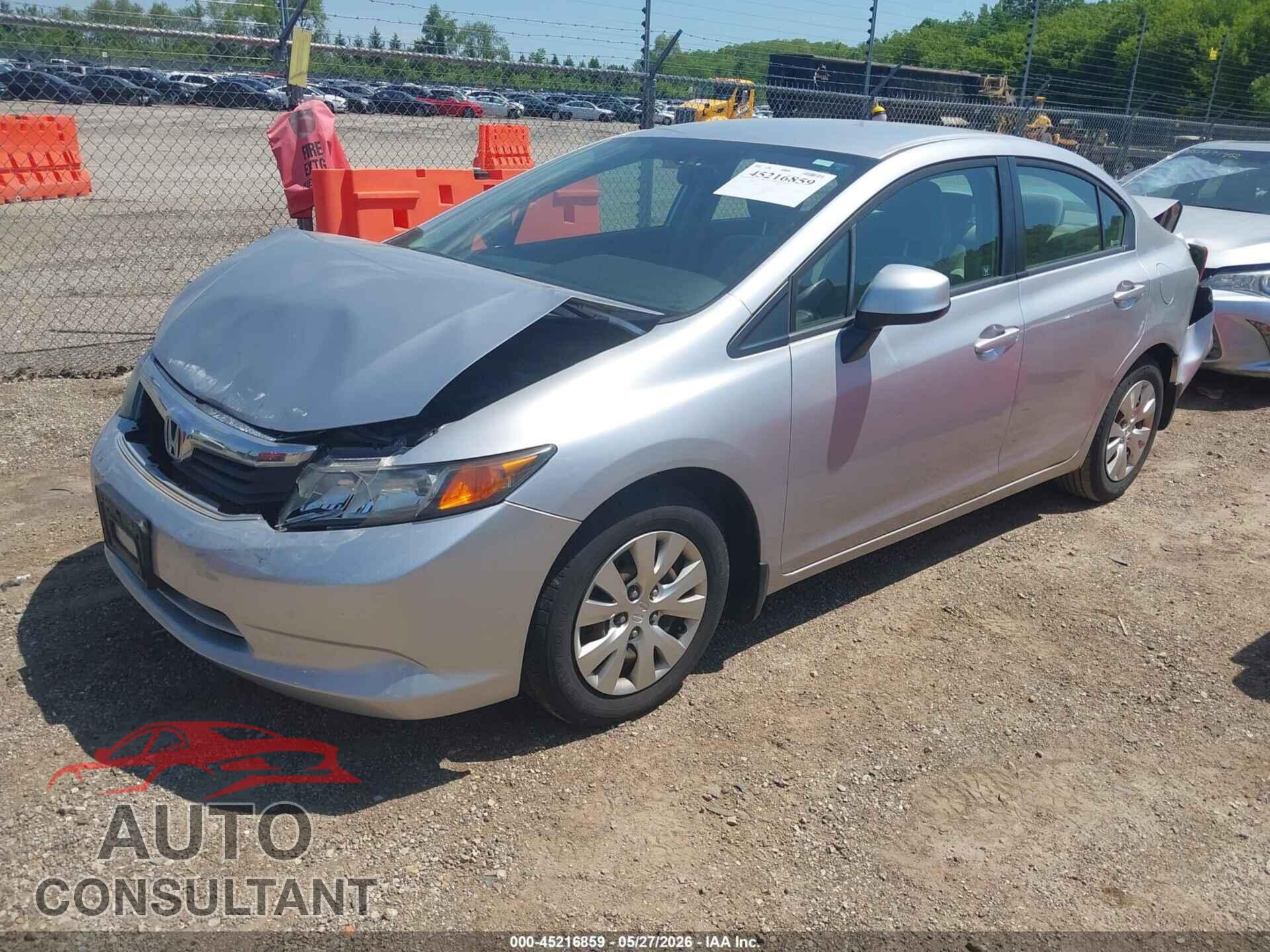 HONDA CIVIC 2012 - 19XFB2F59CE013070