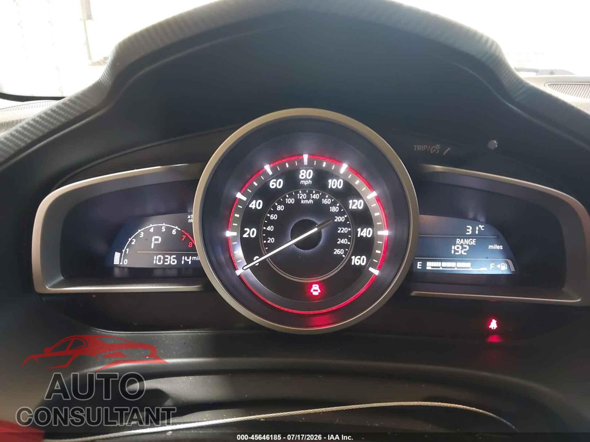 MAZDA MAZDA3 2015 - JM1BM1V74F1269274