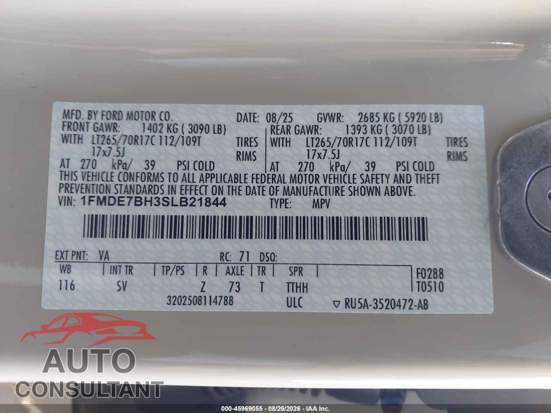 FORD BRONCO 2025 - 1FMDE7BH3SLB21844
