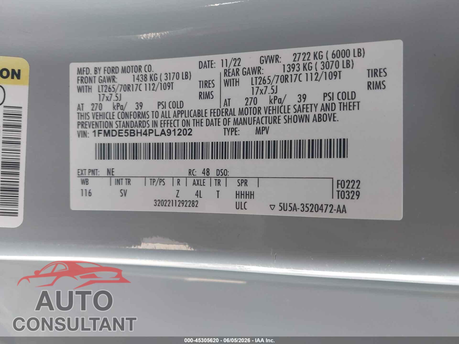 FORD BRONCO 2023 - 1FMDE5BH4PLA91202