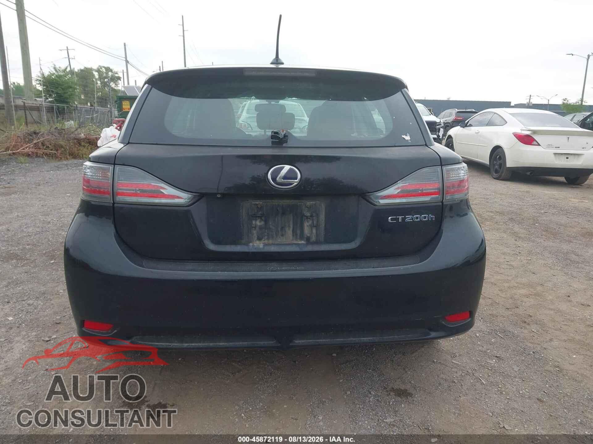 LEXUS CT 200H 2011 - JTHKD5BH2B2009947