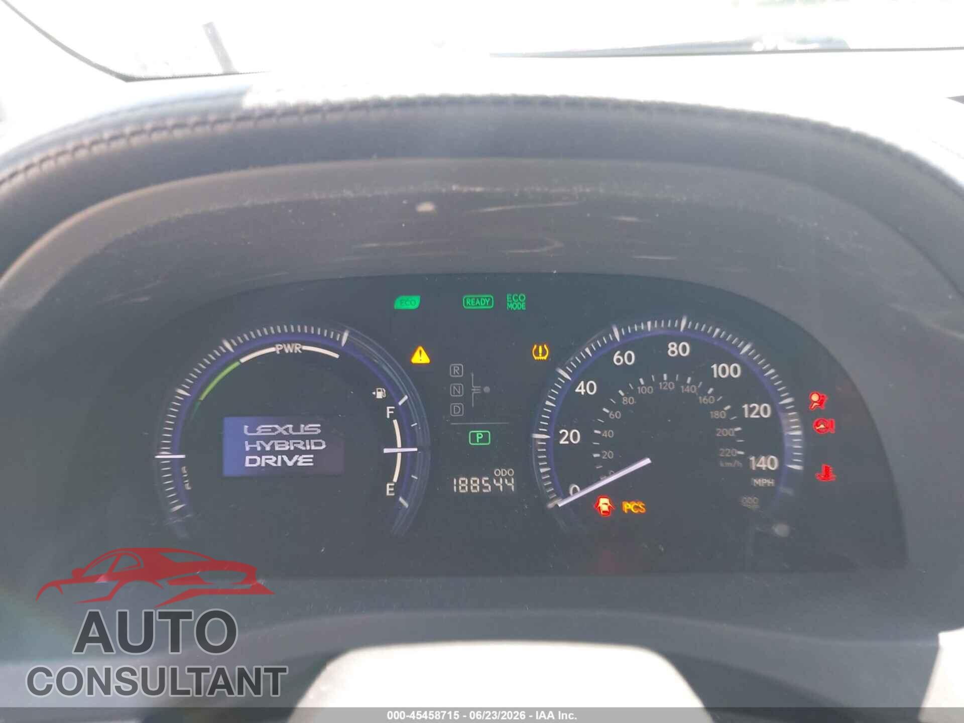 LEXUS HS 250H 2010 - JTHBB1BA2A2016882