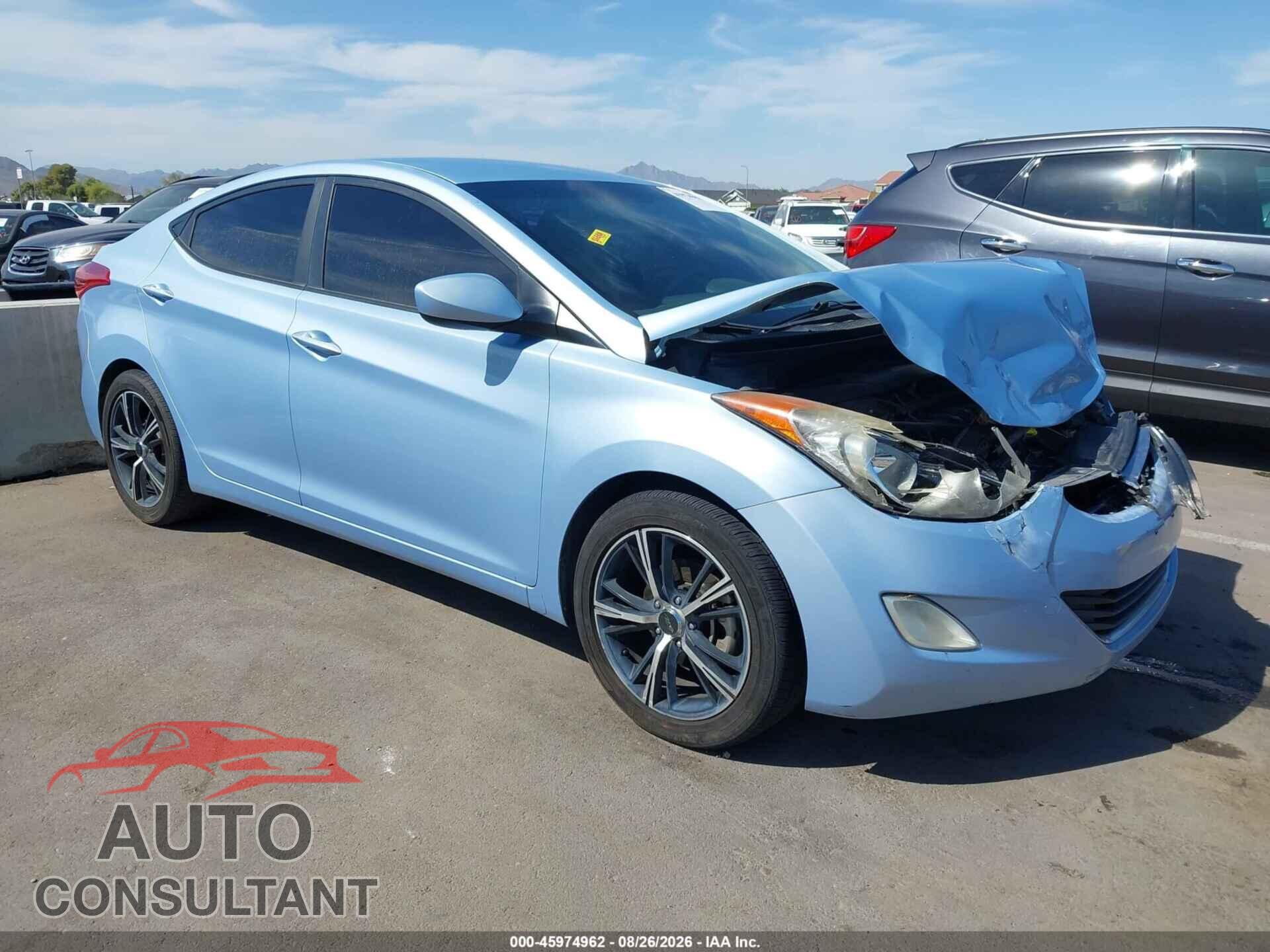 HYUNDAI ELANTRA 2013 - KMHDH4AE0DU526943