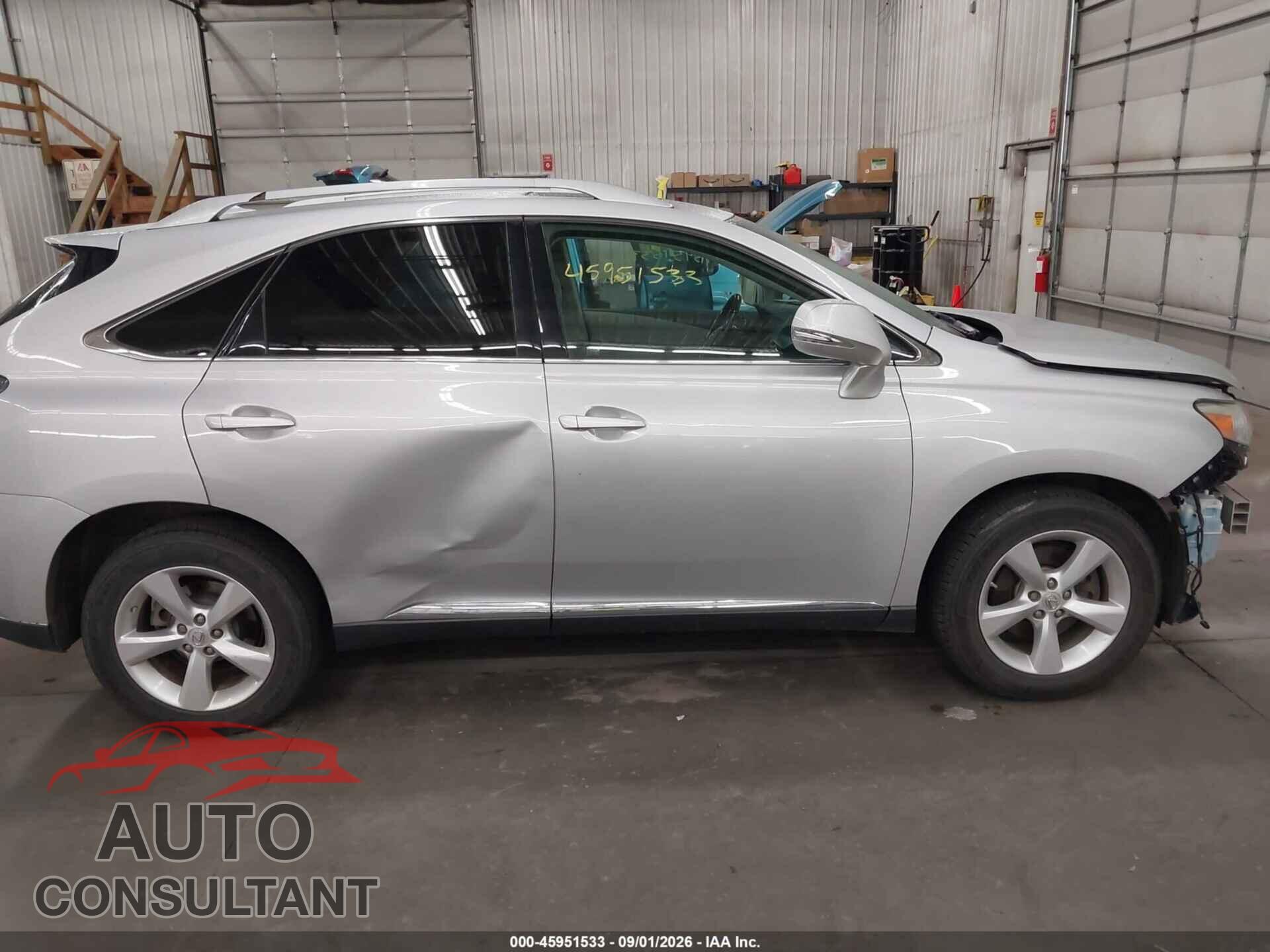 LEXUS RX 350 2011 - 2T2BK1BA2BC087239
