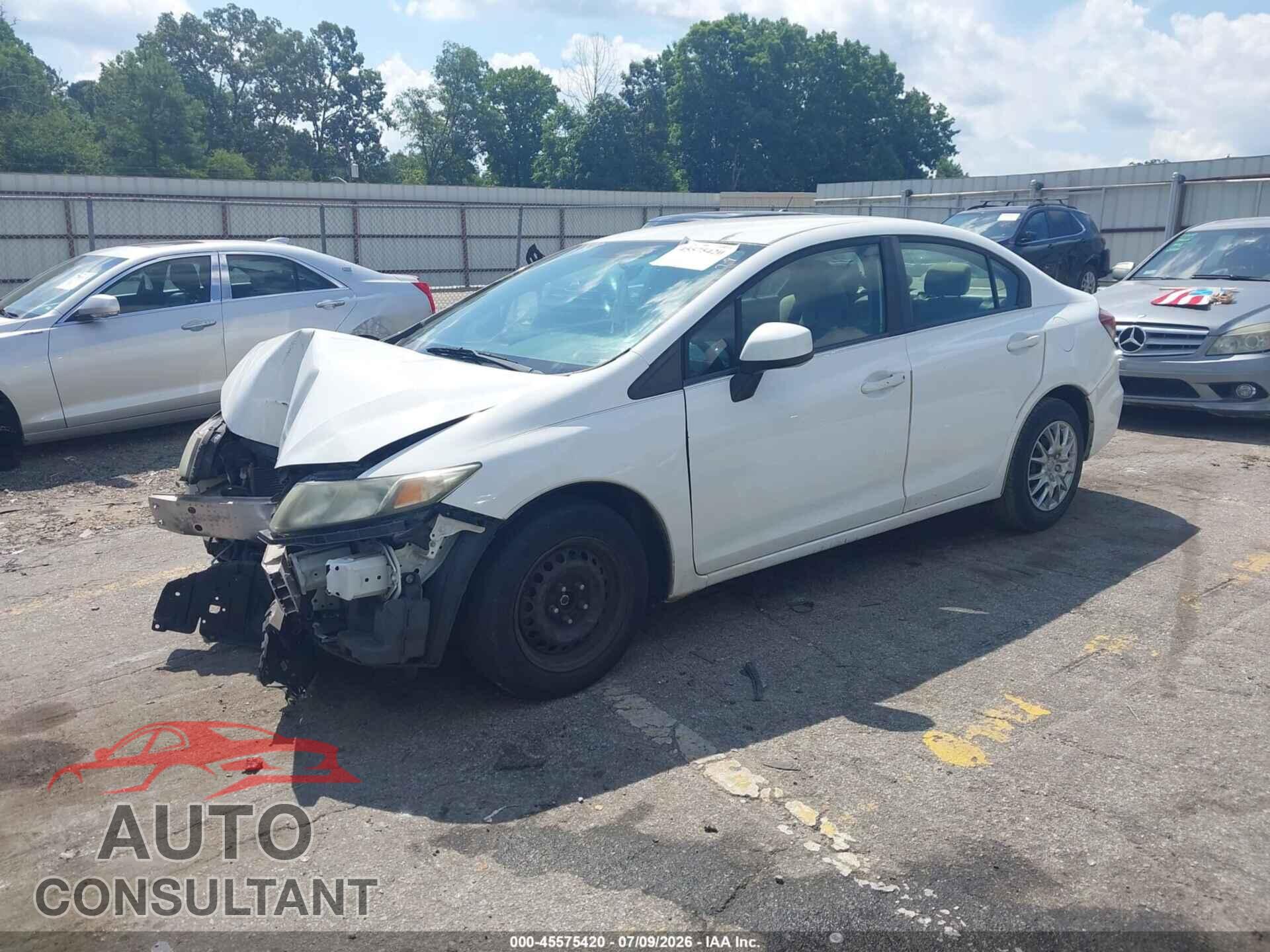 HONDA CIVIC 2013 - 19XFB2F54DE035057