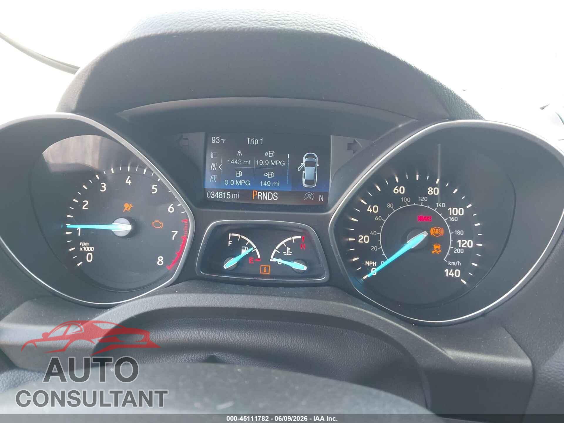 FORD ESCAPE 2019 - 1FMCU9GD3KUA36903