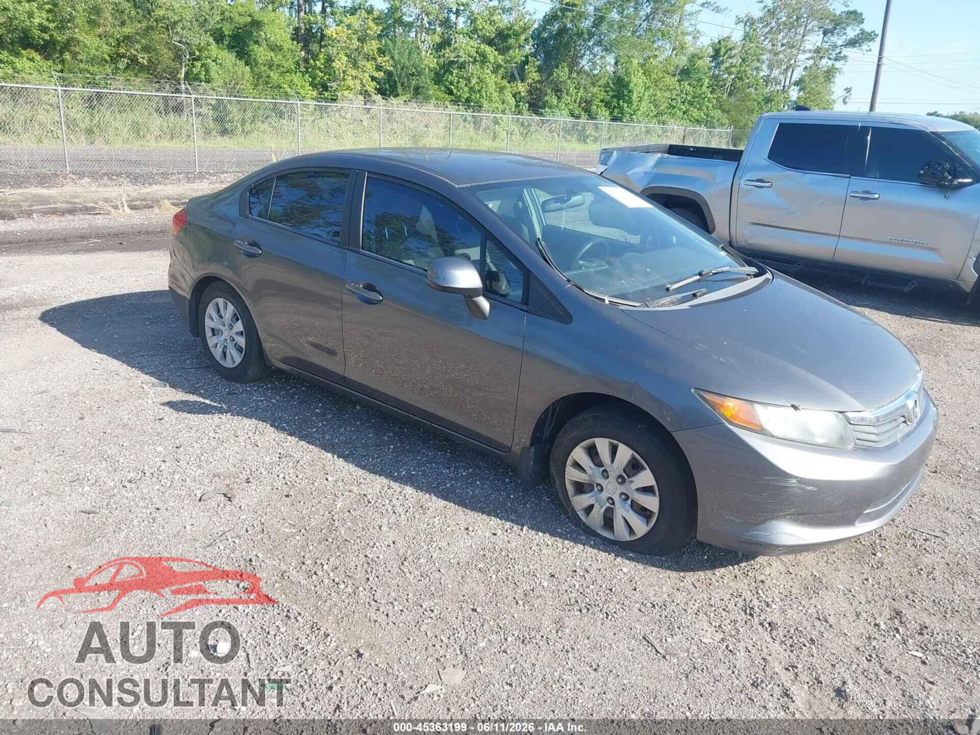 HONDA CIVIC 2012 - 19XFB2F55CE017584