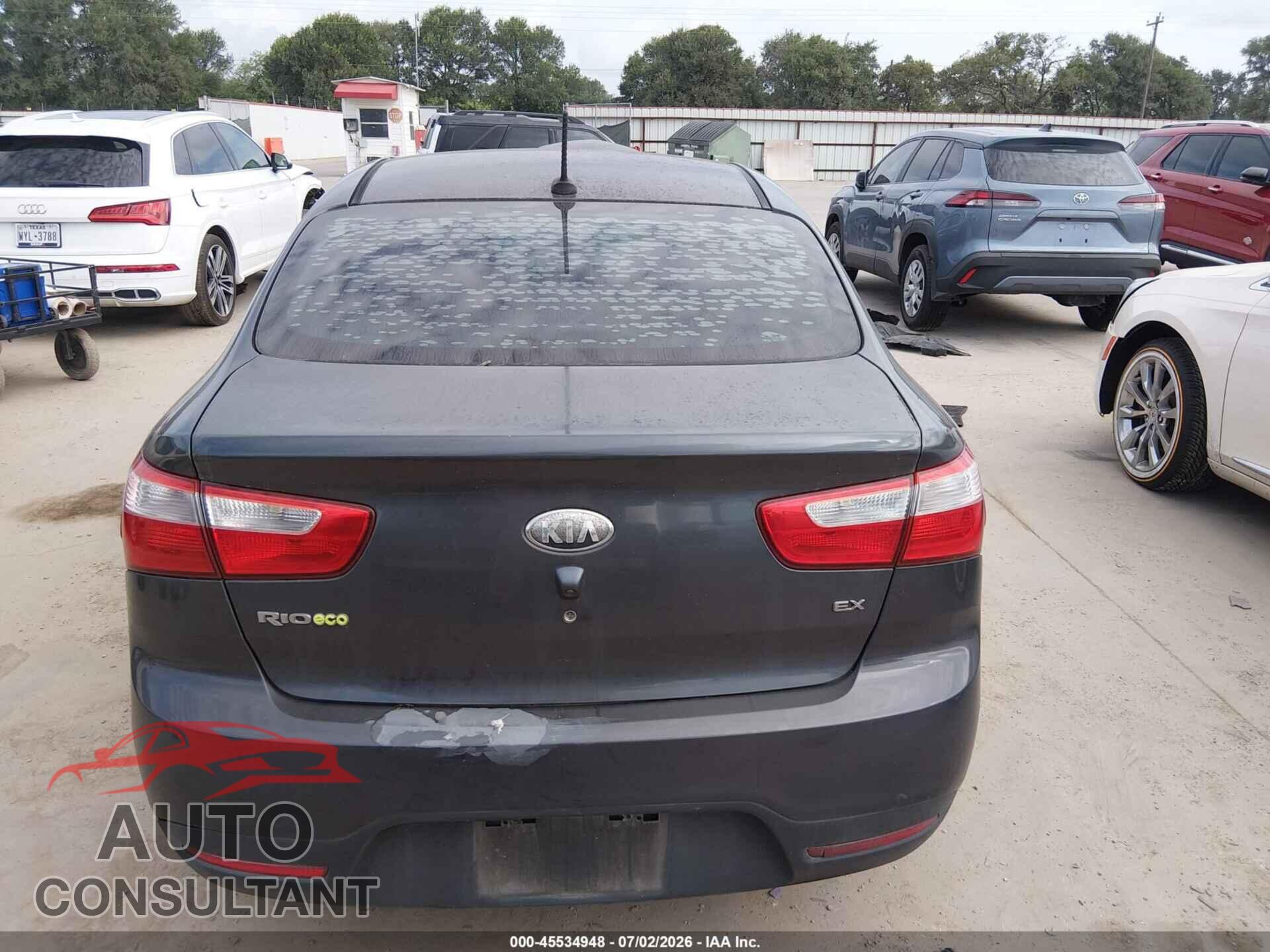 KIA RIO 2013 - KNADN4A3XD6270114