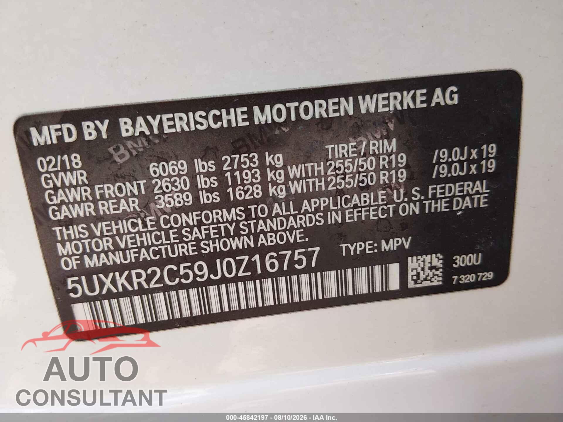 BMW X5 2018 - 5UXKR2C59J0Z16757