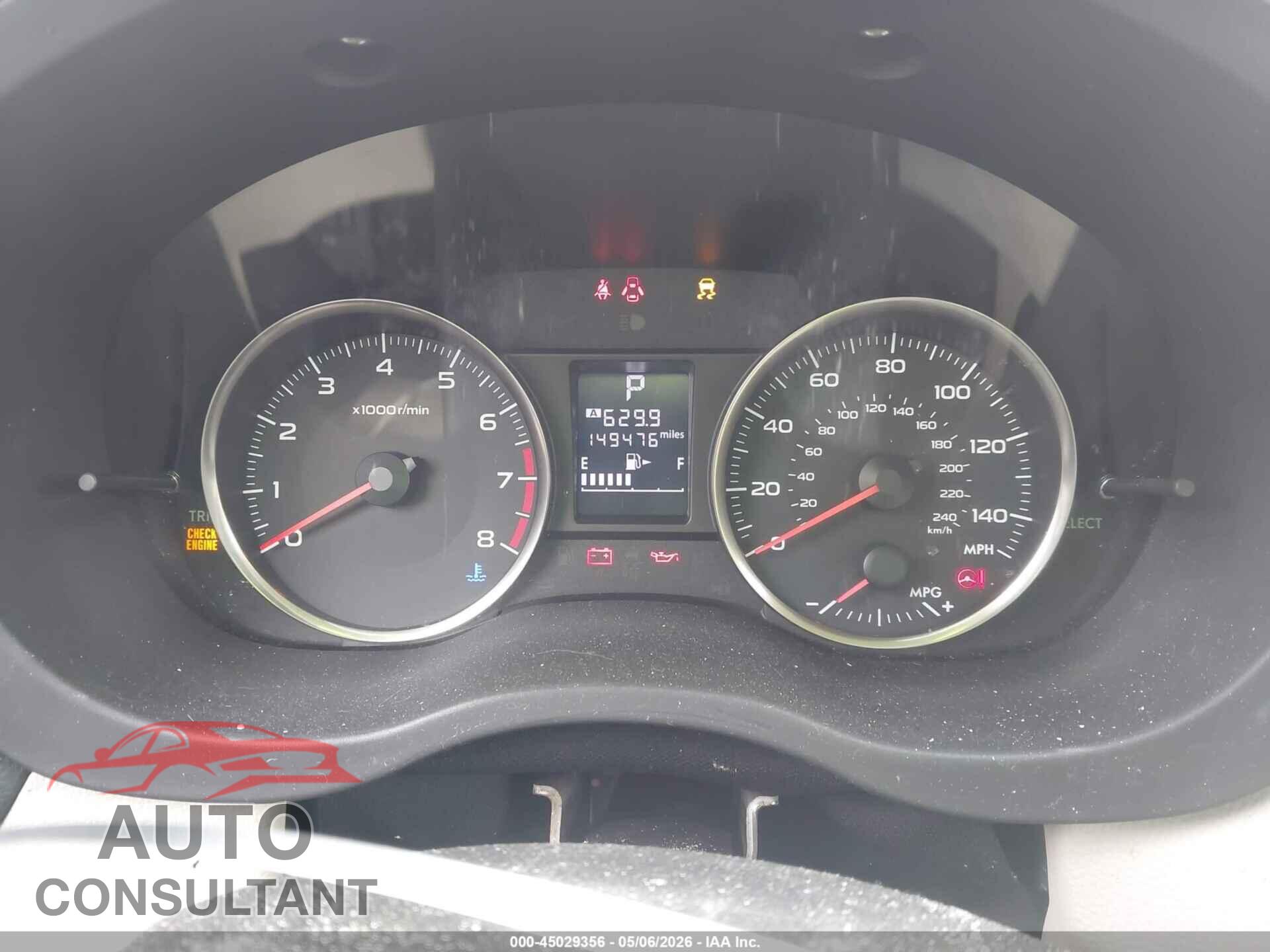 SUBARU IMPREZA 2015 - JF1GJAA62FH016222