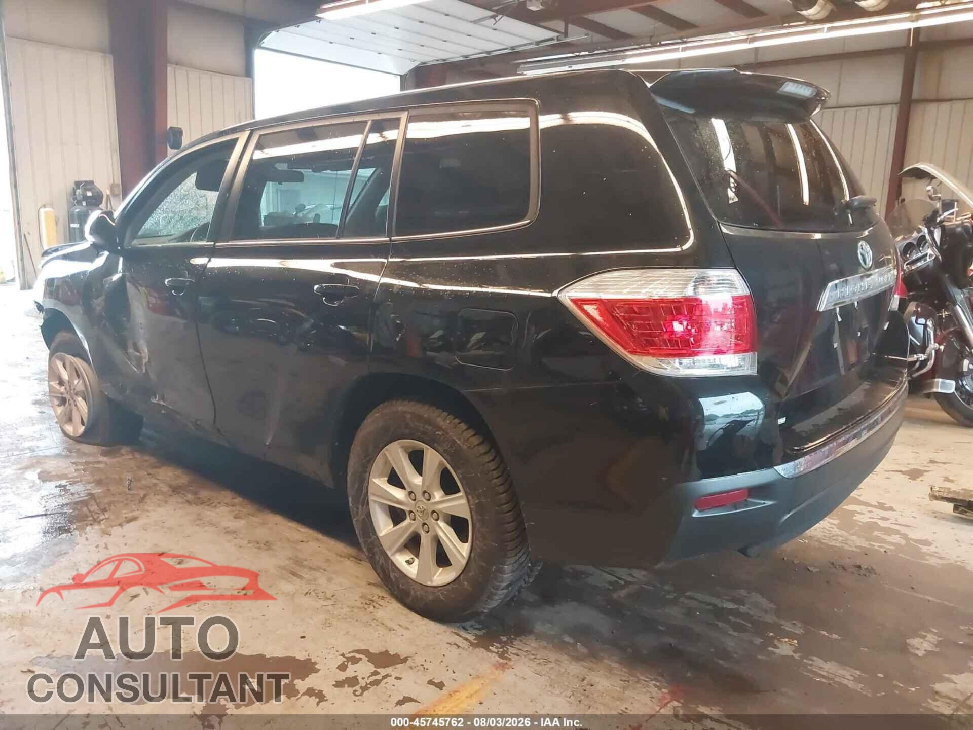 TOYOTA HIGHLANDER 2012 - 5TDBK3EH5CS127511