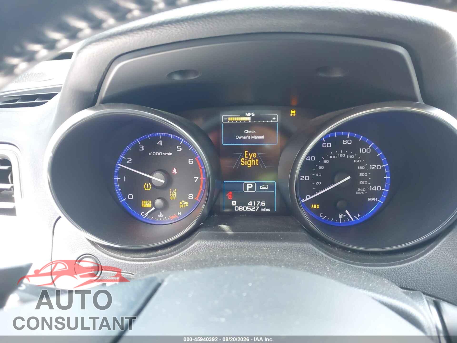 SUBARU OUTBACK 2016 - 4S4BSAFC4G3294825