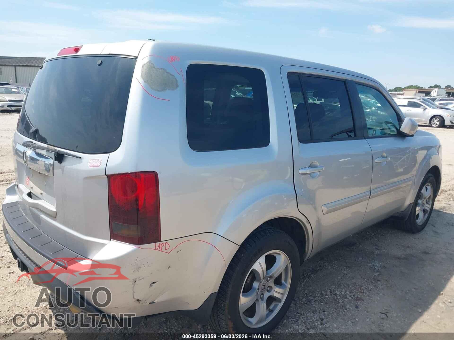 HONDA PILOT 2012 - 5FNYF3H53CB041571